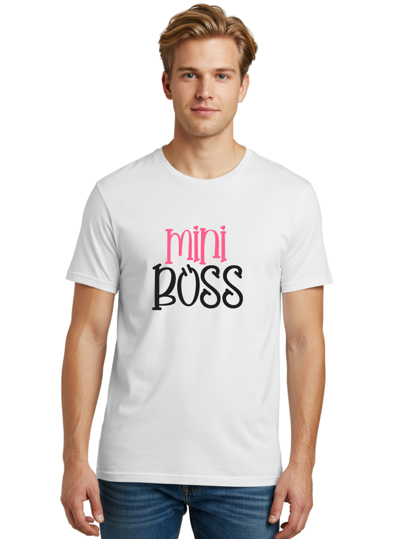 Mini-Boss Men'S Graphic Tee, 100% Cotton, Comfortable Casual Summer Wear, Machine Washable, Mini Boss, Leadership Inspiration, Young Entrepreneur, Empowerment, Confidence, Girl Power, Business Motivation, Leadership Skills Aad438