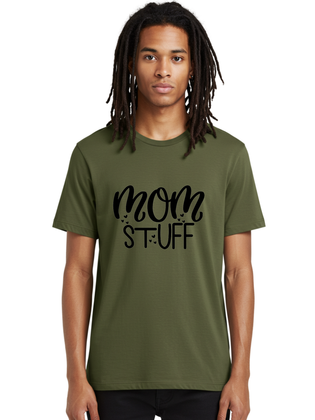 Mom-Stuff Men'S Graphic Tee, 100% Cotton, Comfortable Casual Summer Wear, Machine Washable, Mom Stuff, Motherhood, Mom Life, Heartwarming Design, Typography, Inspirational Quote, Motherly Love, Cute Graphics Aad443