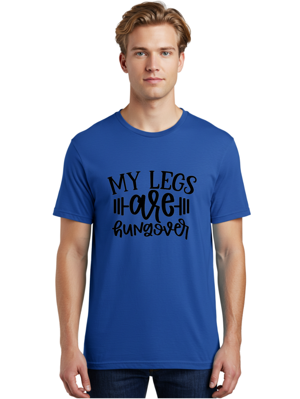 My-Legs-Have-Hungover Men'S Graphic Tee, 100% Cotton, Comfortable Casual Summer Wear, Machine Washable, Funny Gym Quote, Workout Motivation, Hangover Humor, Fitness Design, Leg Day Quote, Humorous Fitness, Gym Humor, Funny Fitness Quote Aad453
