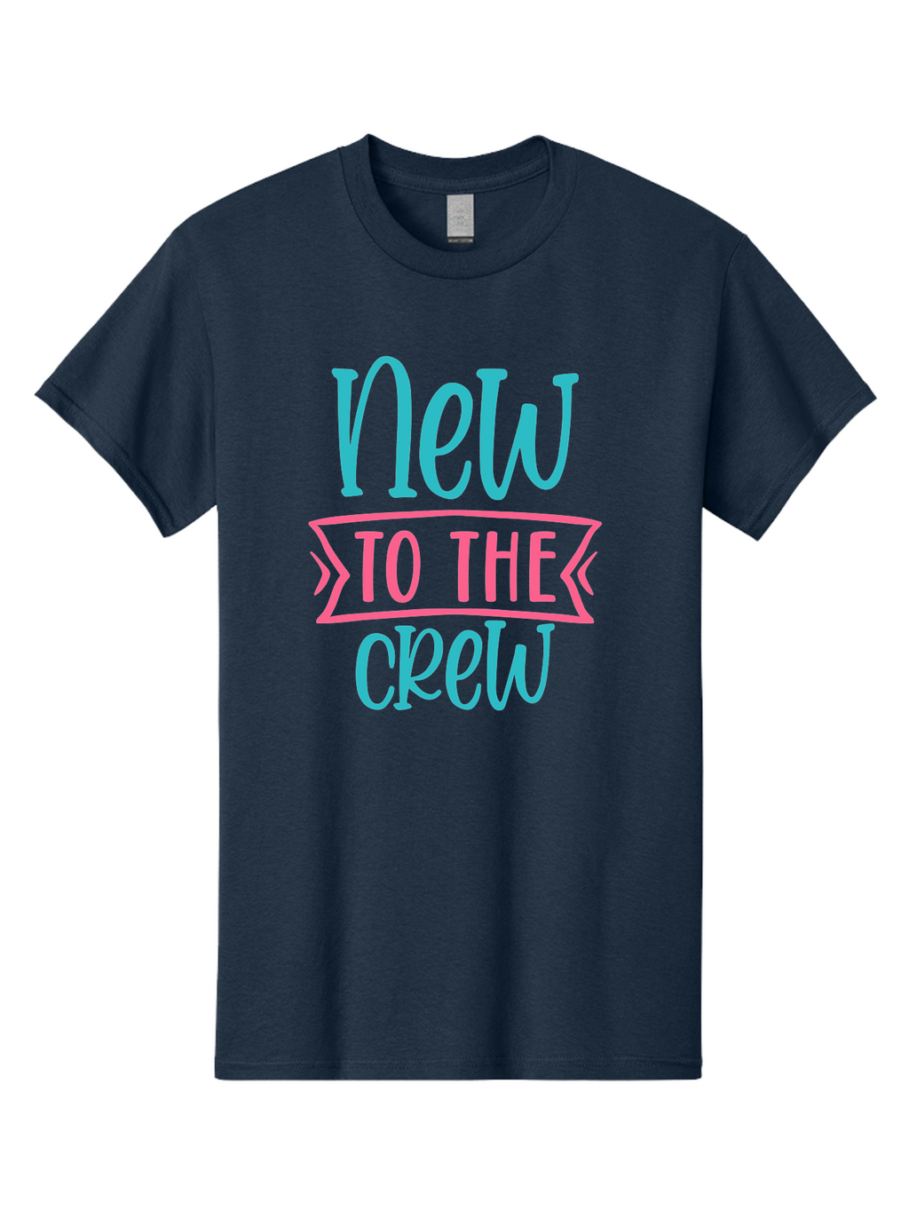 New-To-The-Crew Men'S Graphic Tee, 100% Cotton, Comfortable Casual Summer Wear, Machine Washable, New Team Member, Welcome Message, Modern Typography, Stylized Text, Vibrant Colors, Greeting Card, Team Introduction, Friendly Tone Aad454