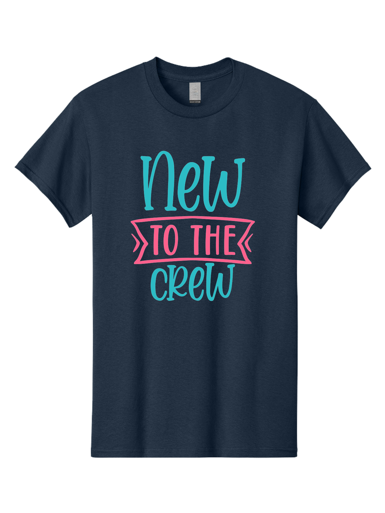 New-To-The-Crew Men'S Graphic Tee, 100% Cotton, Comfortable Casual Summer Wear, Machine Washable, New Team Member, Welcome Message, Modern Typography, Stylized Text, Vibrant Colors, Greeting Card, Team Introduction, Friendly Tone Aad454