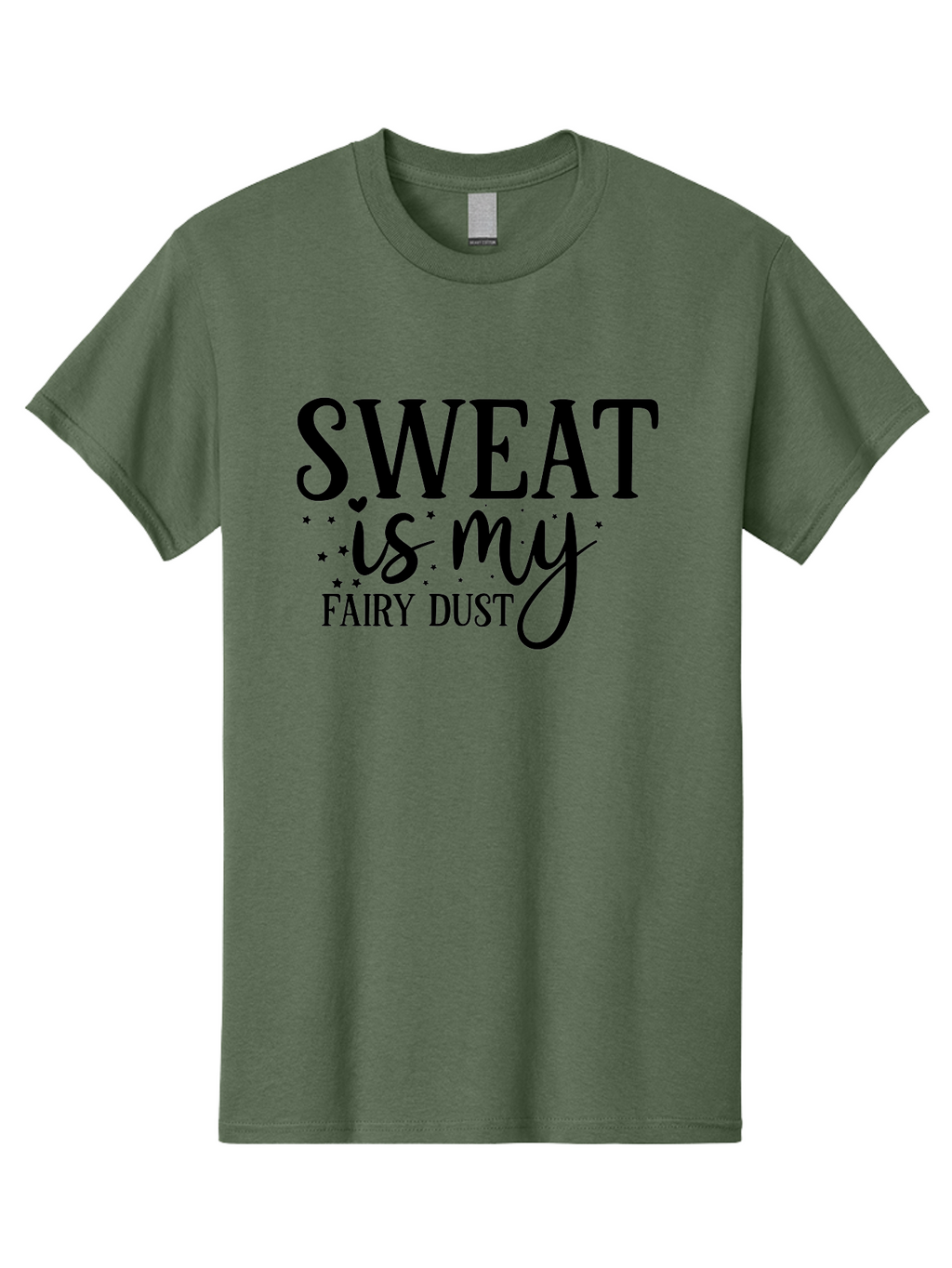 Sweat-Is-My-Fairy-Dust Men'S Graphic Tee, 100% Cotton, Comfortable Casual Summer Wear, Machine Washable, Funny Fitness Quote, Motivational Phrase, Workout Inspiration, Sweat Is My Fairy Dust, Fitness Humor, Gym Motivation, Aad488