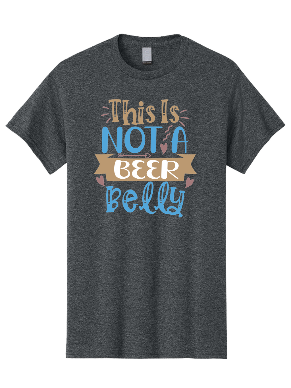 This-Is-Not-A-Beer-Belly Men'S Graphic Tee, 100% Cotton, Comfortable Casual Summer Wear, Machine Washable, Funny Quote, Humorous Saying, Beer Belly Humor, Witty Phrase, Playful Text, Entertaining Graphic, Quirky Design, Clever Saying, Aad493