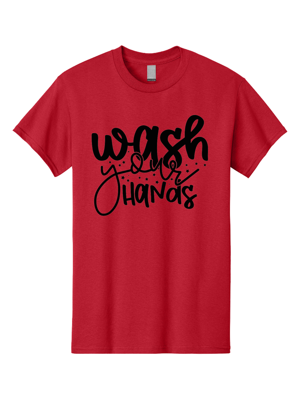 Wash-Your-Hands-1 Men'S Graphic Tee, 100% Cotton, Comfortable Casual Summer Wear, Machine Washable, Handwashing Reminder, Hygiene Tips, Health Awareness, Clean Hands, Wellness Promotion, Safety Signs, Prevent Germs Aad497