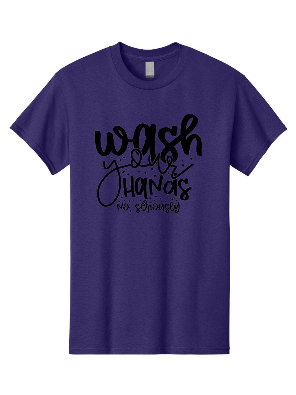 Wash-Your-Hands Men'S Graphic Tee, 100% Cotton, Comfortable Casual Summer Wear, Machine Washable, Hand Hygiene, Cleanliness, Health Awareness, Germ Prevention, Soap And Water, Clean Hands, Hygiene Reminder, Wellness Tips, Healthy Habits Aad499
