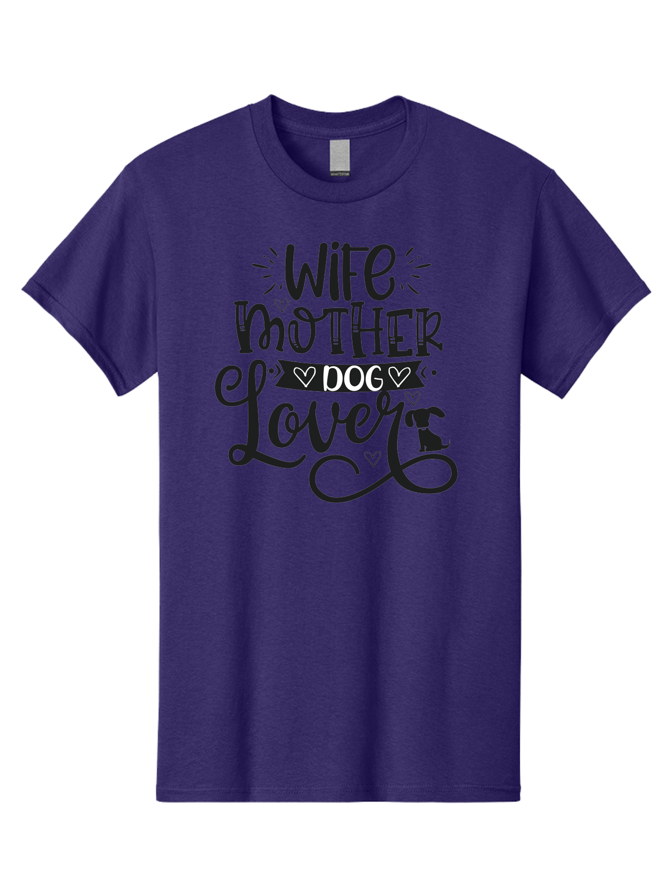 Wife-Mother-Dog-Lover Men'S Graphic Tee, 100% Cotton, Comfortable Casual Summer Wear, Machine Washable, Wife, Mother, Dog Lover, Dog Mom, Dog Mama, Dog Owner, Dog Enthusiast, Dog Quotes, Funny Dog Quotes, Dog Phrases, Dog Sayings Aad501