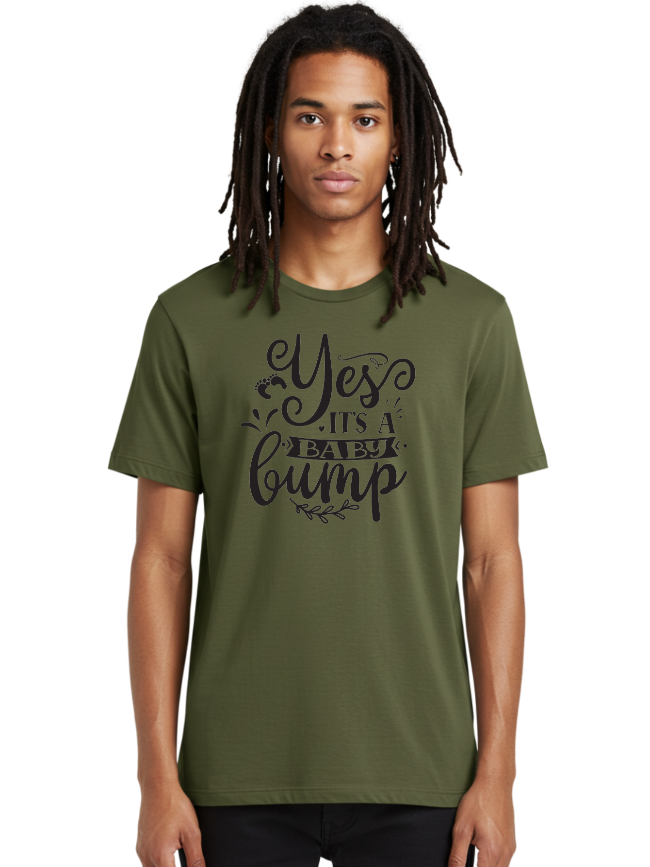 Yes-It-S-A-Baby-Bump Men'S Graphic Tee, 100% Cotton, Comfortable Casual Summer Wear, Machine Washable, Baby Bump Announcement, Pregnancy Reveal, Baby On Board, Expecting A Baby, Baby Shower Invitation, Cute Baby Quote, Pregnancy Announcement, Aad509