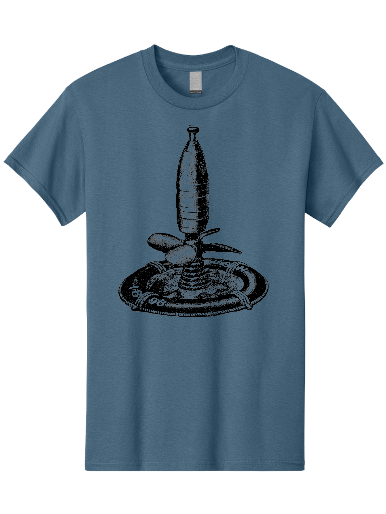 Bomb Men'S Graphic Tee, 100% Cotton, Comfortable Casual Summer Wear, Machine Washable, Explosive Device, Bomb Illustration, Vintage Artwork, Bomb On Plate, Coiled Spring, Detailed Engraving, Historical Graphic, War Symbol Aad519