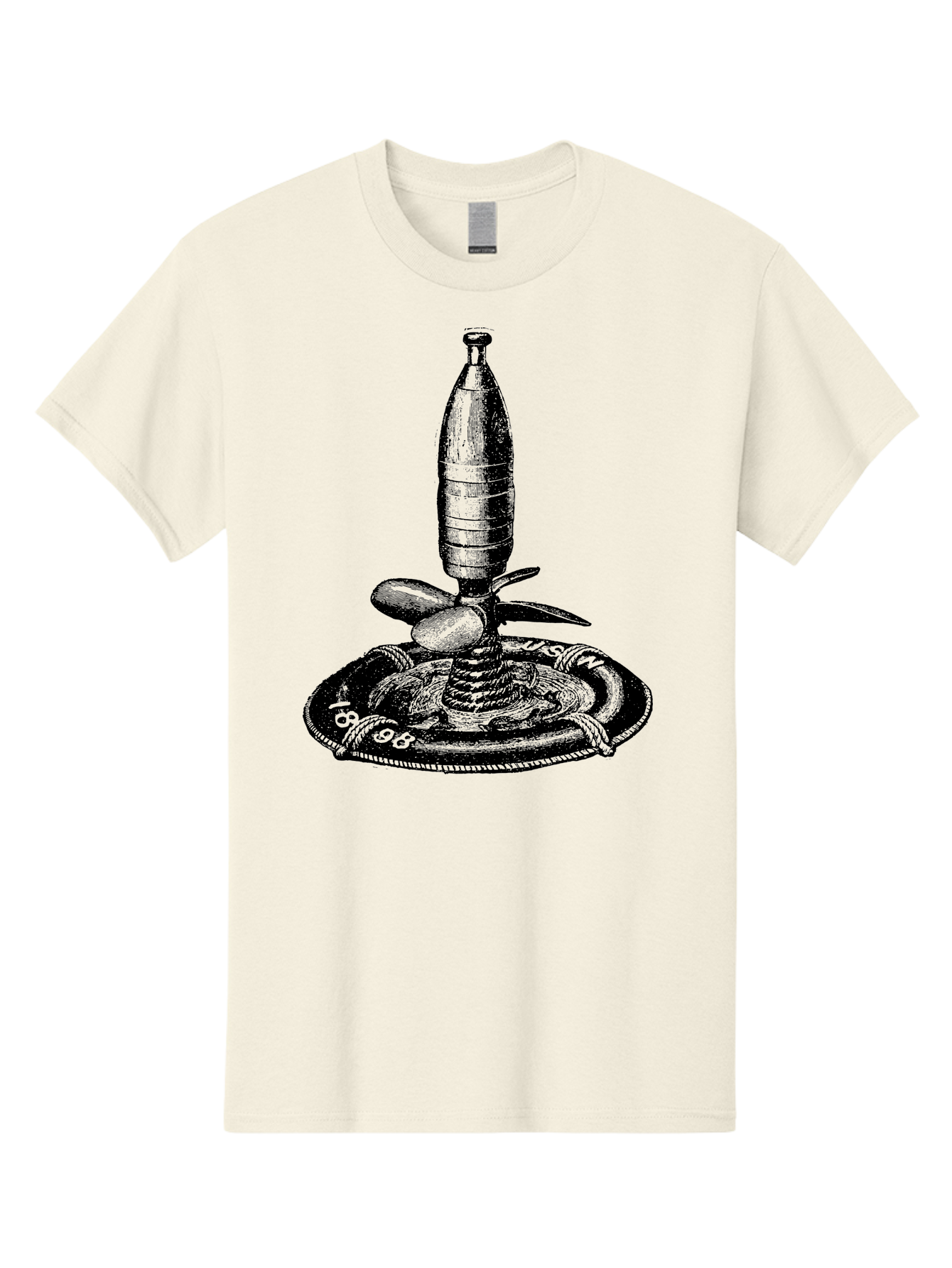 Bomb Men'S Graphic Tee, 100% Cotton, Comfortable Casual Summer Wear, Machine Washable, Explosive Device, Bomb Illustration, Vintage Artwork, Bomb On Plate, Coiled Spring, Detailed Engraving, Historical Graphic, War Symbol Aad519