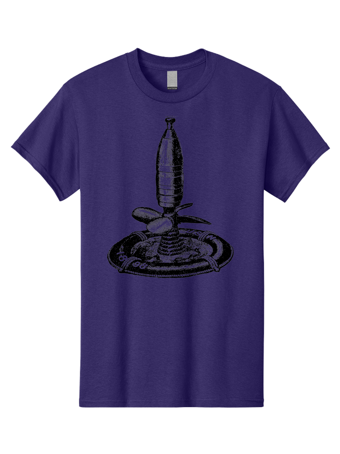 Bomb Men'S Graphic Tee, 100% Cotton, Comfortable Casual Summer Wear, Machine Washable, Explosive Device, Bomb Illustration, Vintage Artwork, Bomb On Plate, Coiled Spring, Detailed Engraving, Historical Graphic, War Symbol Aad519