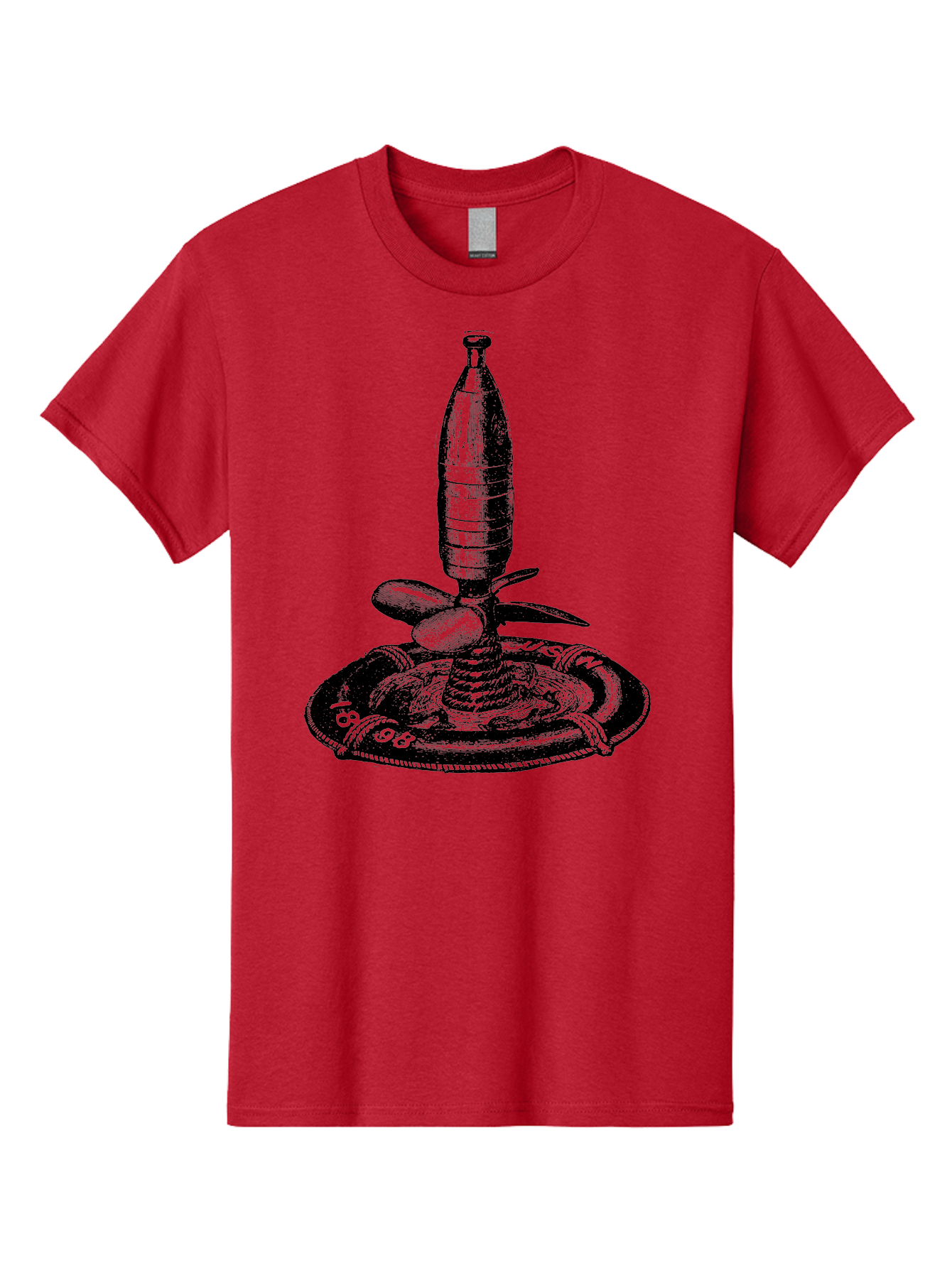 Bomb Men'S Graphic Tee, 100% Cotton, Comfortable Casual Summer Wear, Machine Washable, Explosive Device, Bomb Illustration, Vintage Artwork, Bomb On Plate, Coiled Spring, Detailed Engraving, Historical Graphic, War Symbol Aad519