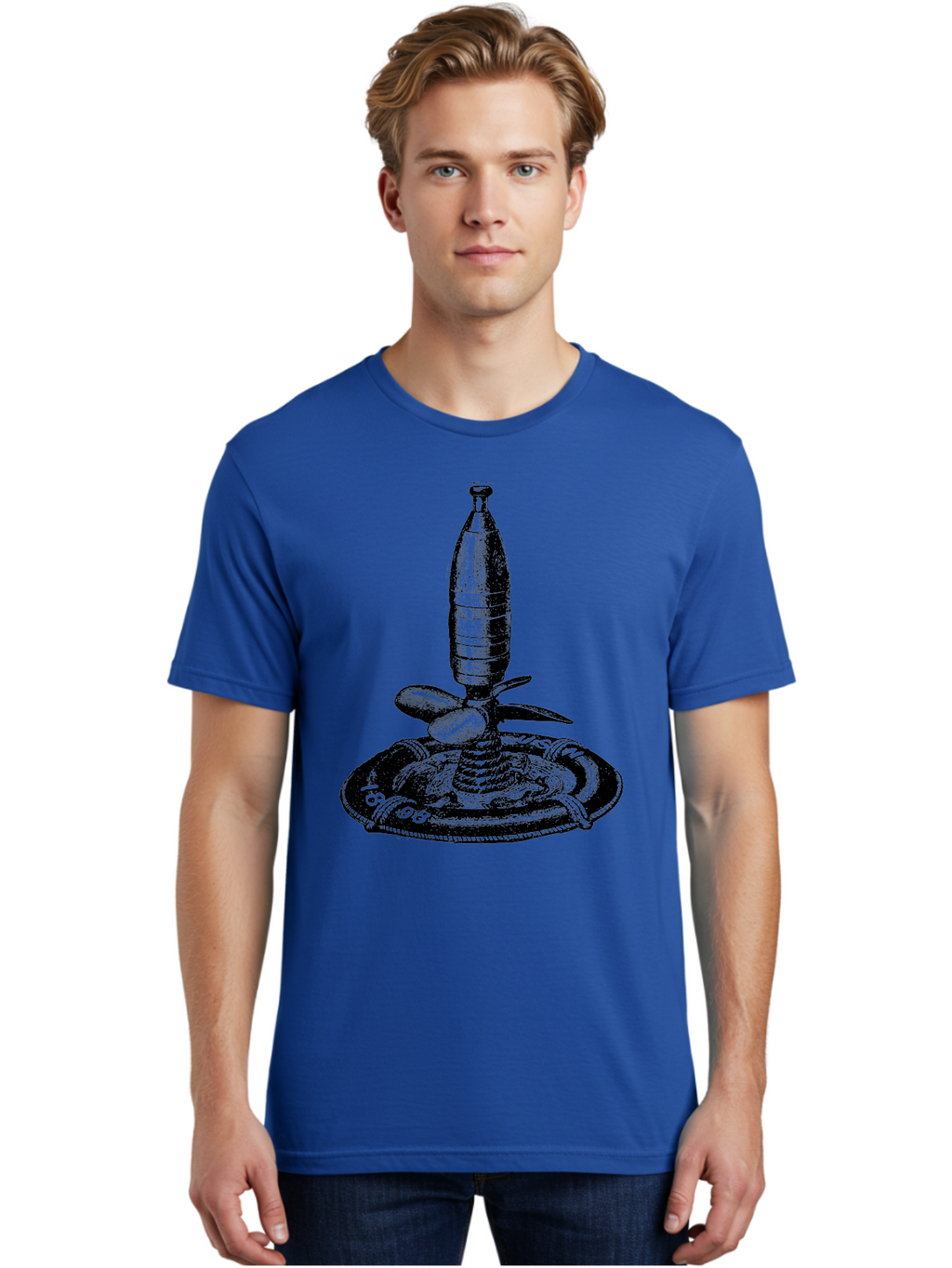Bomb Men'S Graphic Tee, 100% Cotton, Comfortable Casual Summer Wear, Machine Washable, Explosive Device, Bomb Illustration, Vintage Artwork, Bomb On Plate, Coiled Spring, Detailed Engraving, Historical Graphic, War Symbol Aad519