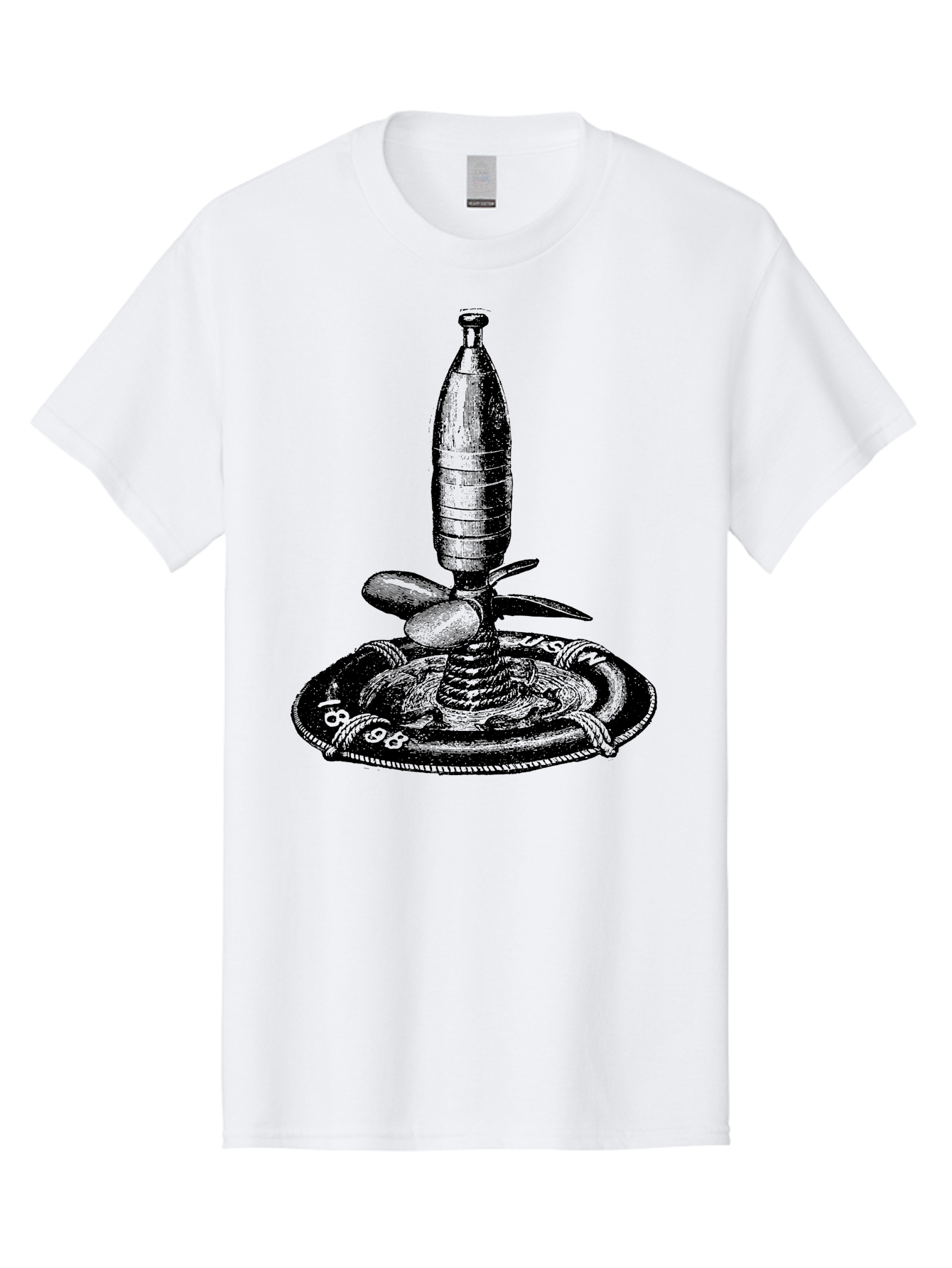 Bomb Men'S Graphic Tee, 100% Cotton, Comfortable Casual Summer Wear, Machine Washable, Explosive Device, Bomb Illustration, Vintage Artwork, Bomb On Plate, Coiled Spring, Detailed Engraving, Historical Graphic, War Symbol Aad519
