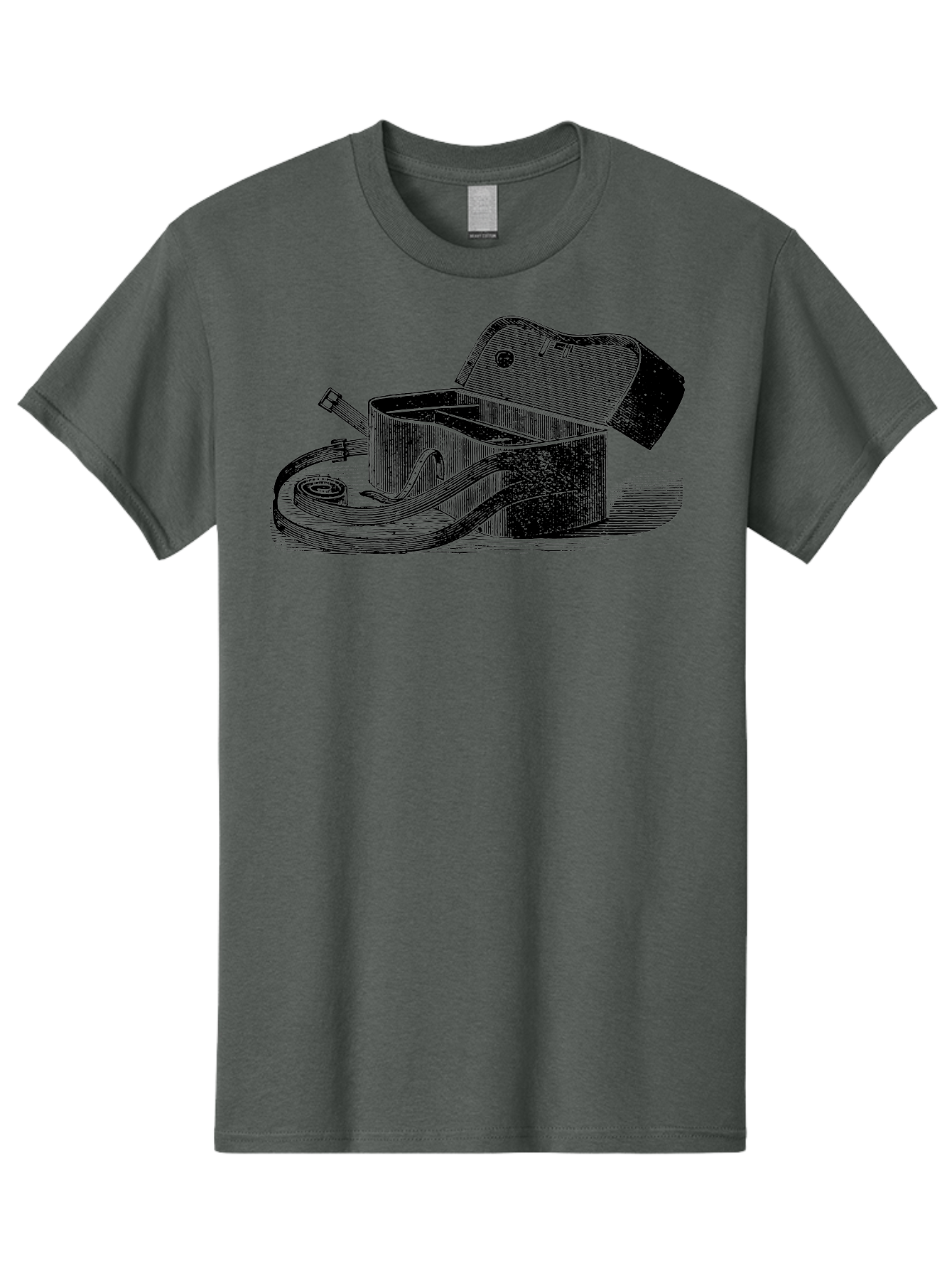 Camera-Bag Men'S Graphic Tee, 100% Cotton, Comfortable Casual Summer Wear, Machine Washable, Vintage Camera Bag, Photography Equipment, Classic Design, Leather Strap, Retro Style, Camera Accessories, Photography Gear Aad520
