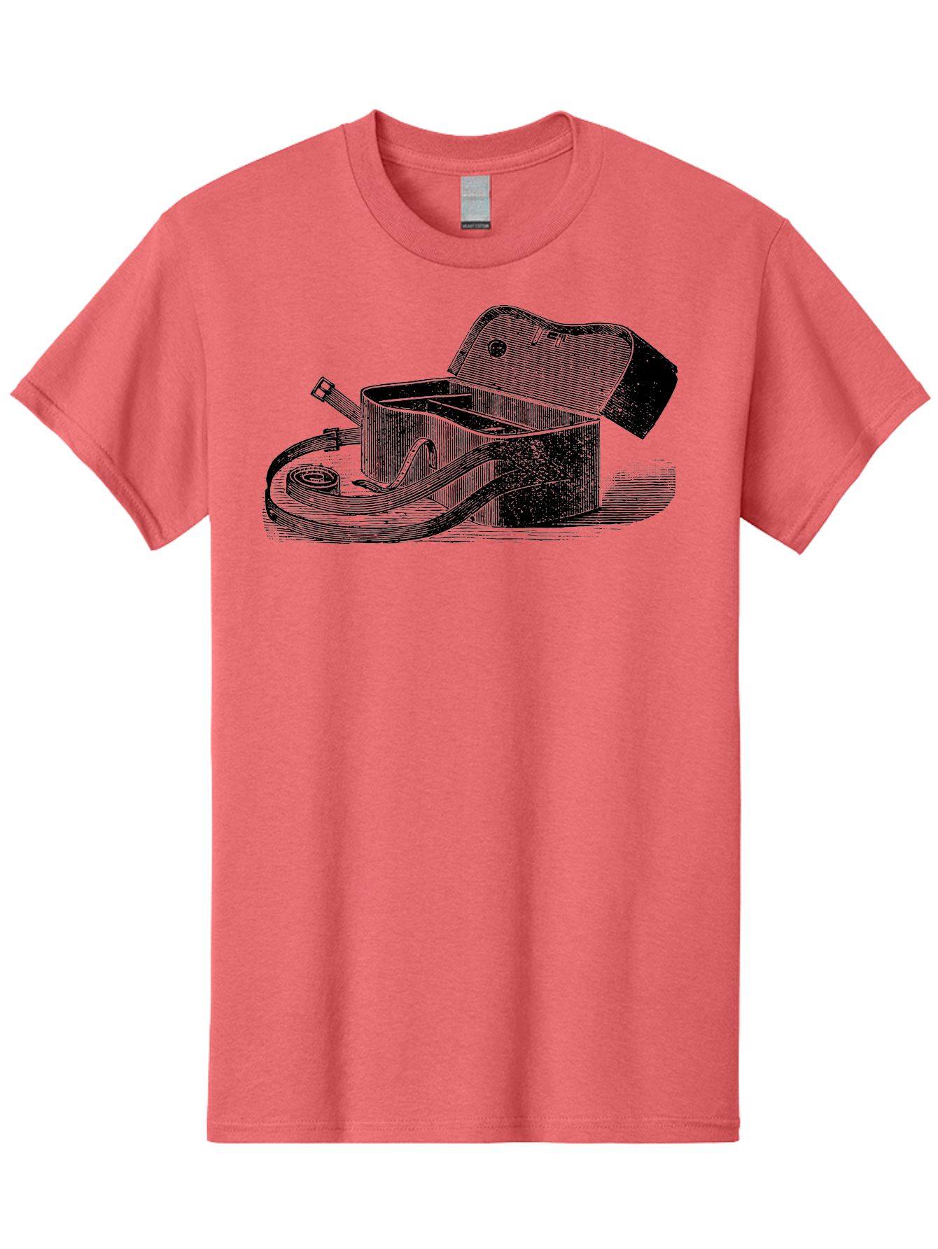 Camera-Bag Men'S Graphic Tee, 100% Cotton, Comfortable Casual Summer Wear, Machine Washable, Vintage Camera Bag, Photography Equipment, Classic Design, Leather Strap, Retro Style, Camera Accessories, Photography Gear Aad520