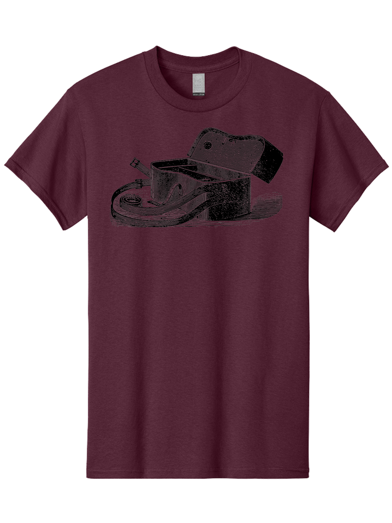 Camera-Bag Men'S Graphic Tee, 100% Cotton, Comfortable Casual Summer Wear, Machine Washable, Vintage Camera Bag, Photography Equipment, Classic Design, Leather Strap, Retro Style, Camera Accessories, Photography Gear Aad520