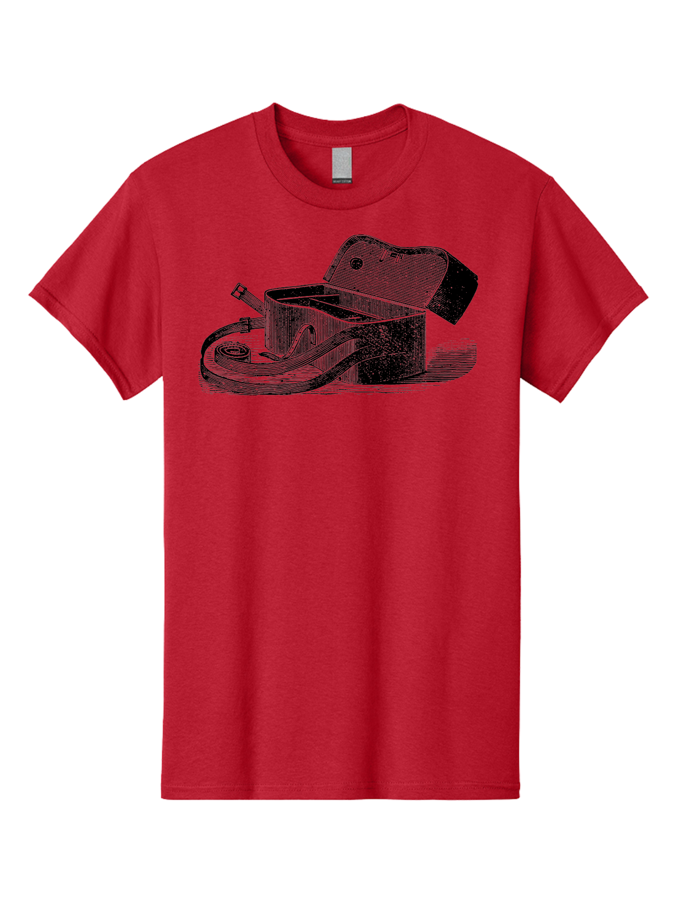Camera-Bag Men'S Graphic Tee, 100% Cotton, Comfortable Casual Summer Wear, Machine Washable, Vintage Camera Bag, Photography Equipment, Classic Design, Leather Strap, Retro Style, Camera Accessories, Photography Gear Aad520