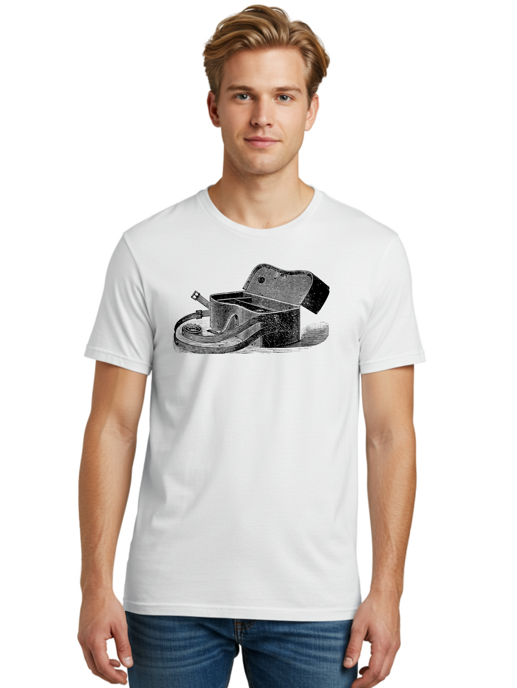 Camera-Bag Men'S Graphic Tee, 100% Cotton, Comfortable Casual Summer Wear, Machine Washable, Vintage Camera Bag, Photography Equipment, Classic Design, Leather Strap, Retro Style, Camera Accessories, Photography Gear Aad520