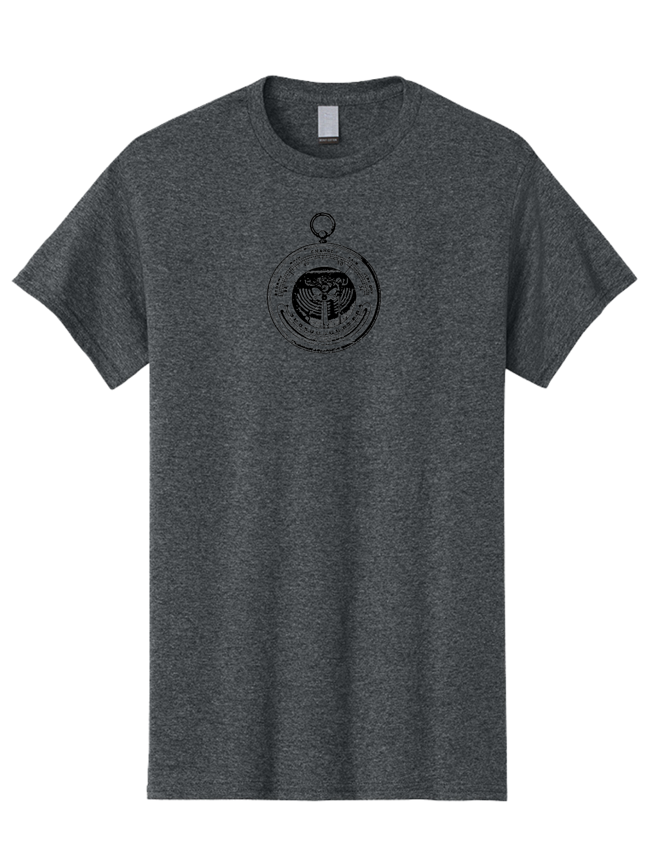 Change Men'S Graphic Tee, 100% Cotton, Comfortable Casual Summer Wear, Machine Washable, Pocket Watch, Change, Stormy, Fair, Very Dry, Clock Face, Hour Markers, Hands Of Time, Abstract Design, Vintage Style, Retro Aesthetic Aad522