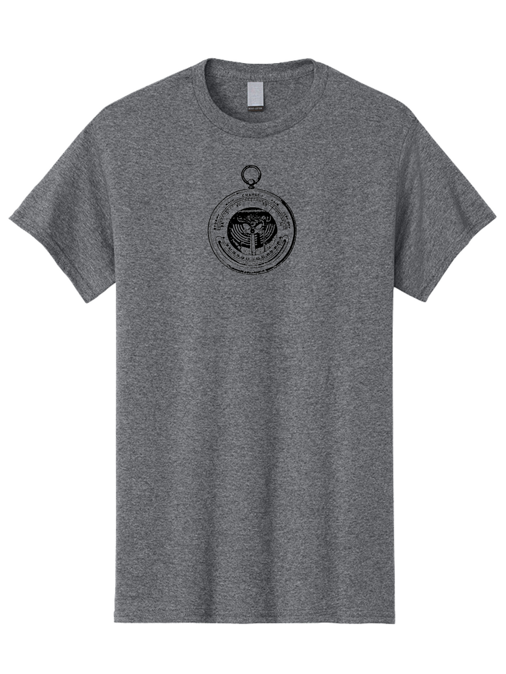 Change Men'S Graphic Tee, 100% Cotton, Comfortable Casual Summer Wear, Machine Washable, Pocket Watch, Change, Stormy, Fair, Very Dry, Clock Face, Hour Markers, Hands Of Time, Abstract Design, Vintage Style, Retro Aesthetic Aad522
