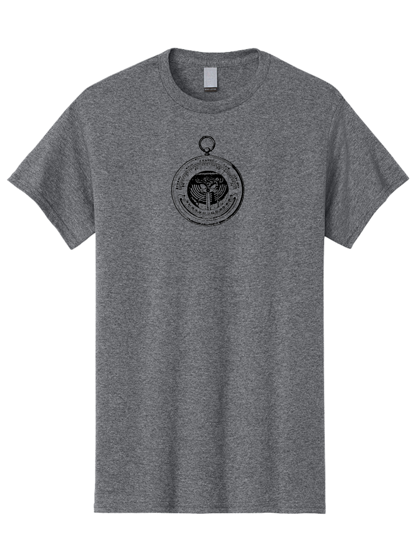 Change Men'S Graphic Tee, 100% Cotton, Comfortable Casual Summer Wear, Machine Washable, Pocket Watch, Change, Stormy, Fair, Very Dry, Clock Face, Hour Markers, Hands Of Time, Abstract Design, Vintage Style, Retro Aesthetic Aad522