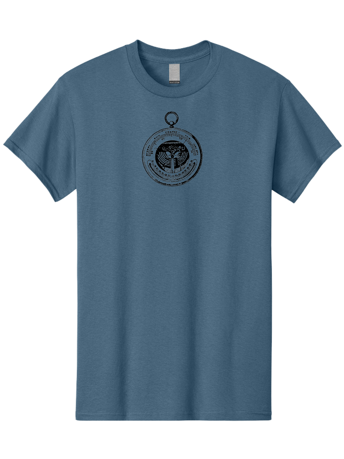 Change Men'S Graphic Tee, 100% Cotton, Comfortable Casual Summer Wear, Machine Washable, Pocket Watch, Change, Stormy, Fair, Very Dry, Clock Face, Hour Markers, Hands Of Time, Abstract Design, Vintage Style, Retro Aesthetic Aad522