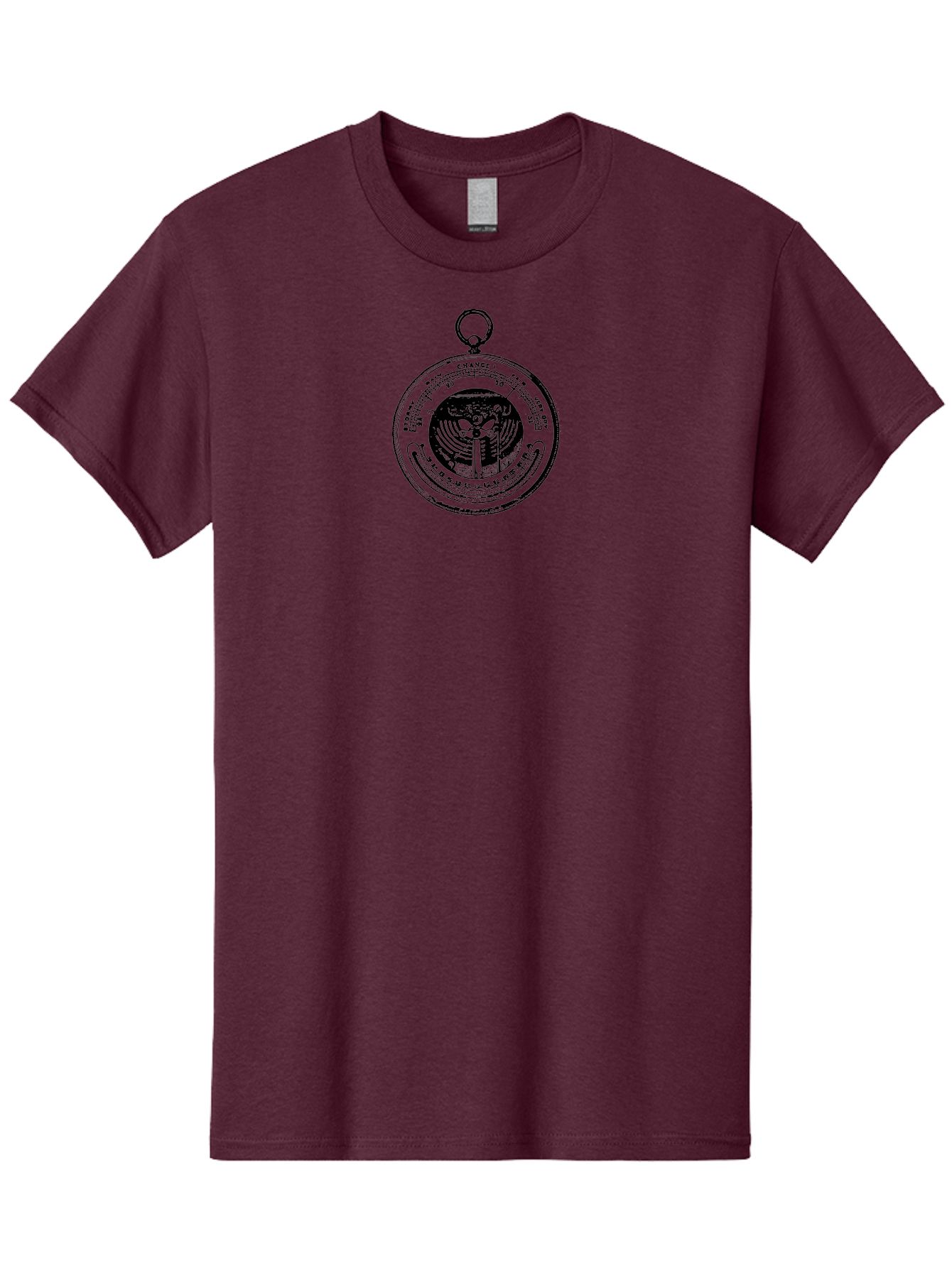 Change Men'S Graphic Tee, 100% Cotton, Comfortable Casual Summer Wear, Machine Washable, Pocket Watch, Change, Stormy, Fair, Very Dry, Clock Face, Hour Markers, Hands Of Time, Abstract Design, Vintage Style, Retro Aesthetic Aad522