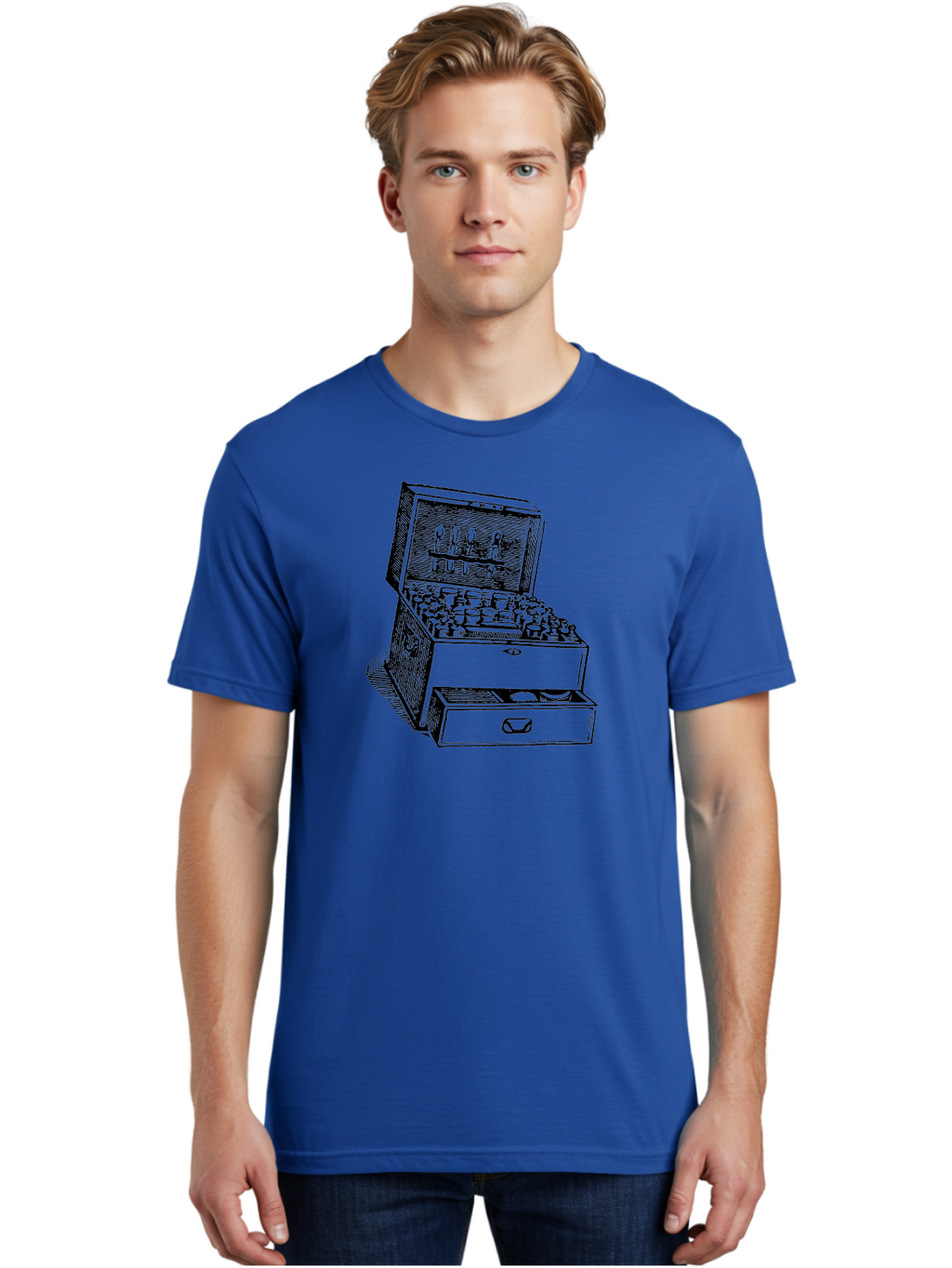 Chemist-Cabinet Men'S Graphic Tee, 100% Cotton, Comfortable Casual Summer Wear, Machine Washable, Vintage Apothecary, Medicine Storage, Old-Fashioned Remedies, Antique Medical Equipment, Wooden Chest, Medical History, Pharmacy Cabinet, Aad523