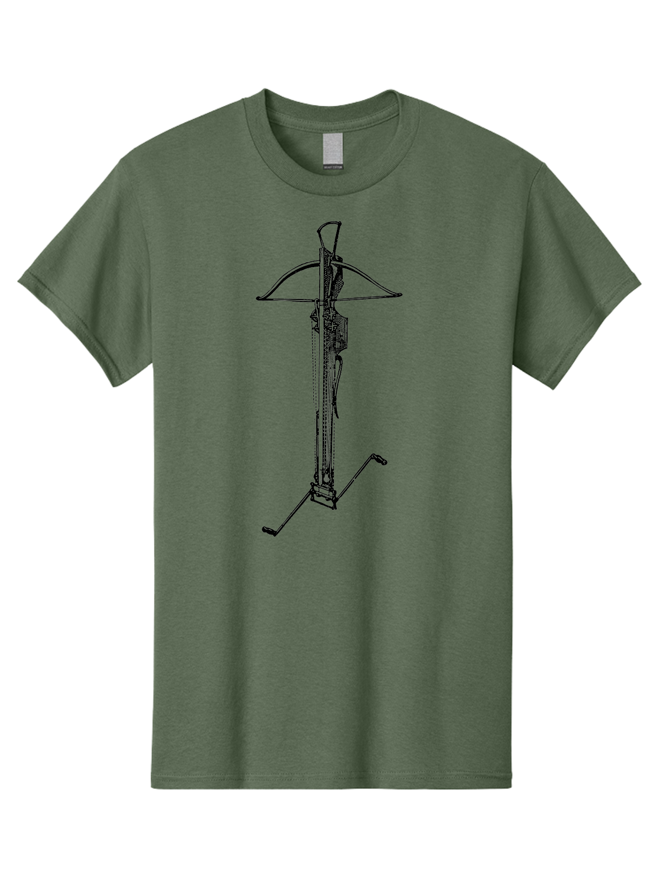 Crossbow-2 Men'S Graphic Tee, 100% Cotton, Comfortable Casual Summer Wear, Machine Washable, Crossbow, Medieval Weapon, Archery Equipment, Hunting Gear, Tactical Device, Precision Instrument, Historical Firearm Aad528