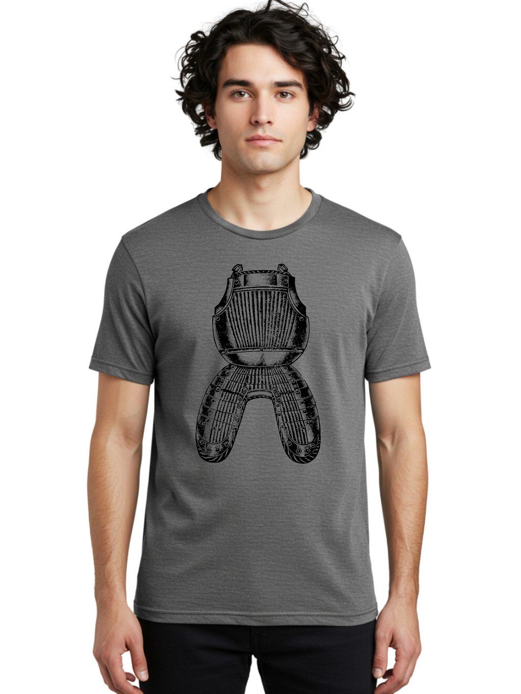 Diver-S-Suit Men'S Graphic Tee, 100% Cotton, Comfortable Casual Summer Wear, Machine Washable, Medieval Armor, Protective Gear, Historical Relic, Knight'S Attire, Metal Craftsmanship, Vintage Design, Decorative Armor, Historical Artifact Aad534