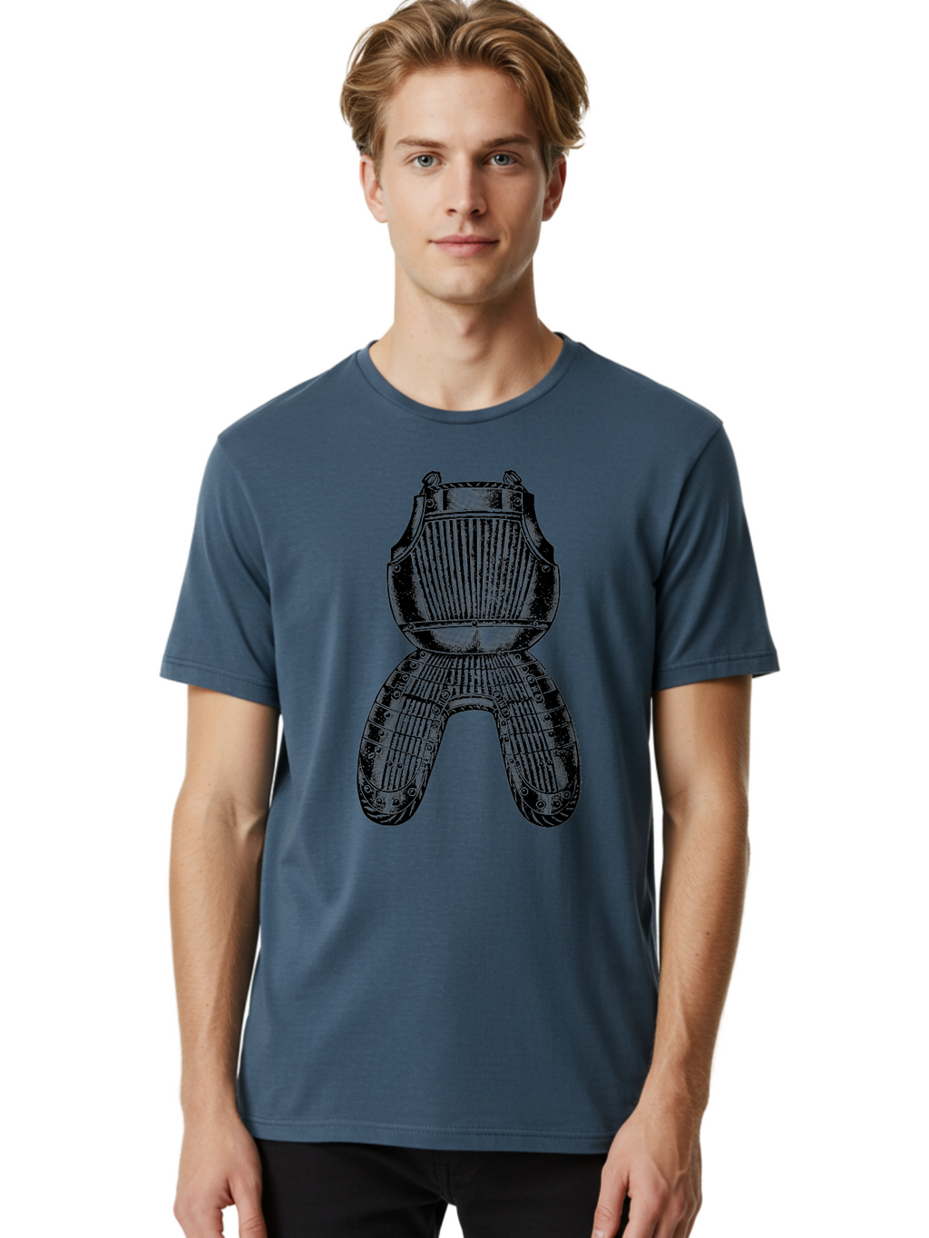 Diver-S-Suit Men'S Graphic Tee, 100% Cotton, Comfortable Casual Summer Wear, Machine Washable, Medieval Armor, Protective Gear, Historical Relic, Knight'S Attire, Metal Craftsmanship, Vintage Design, Decorative Armor, Historical Artifact Aad534