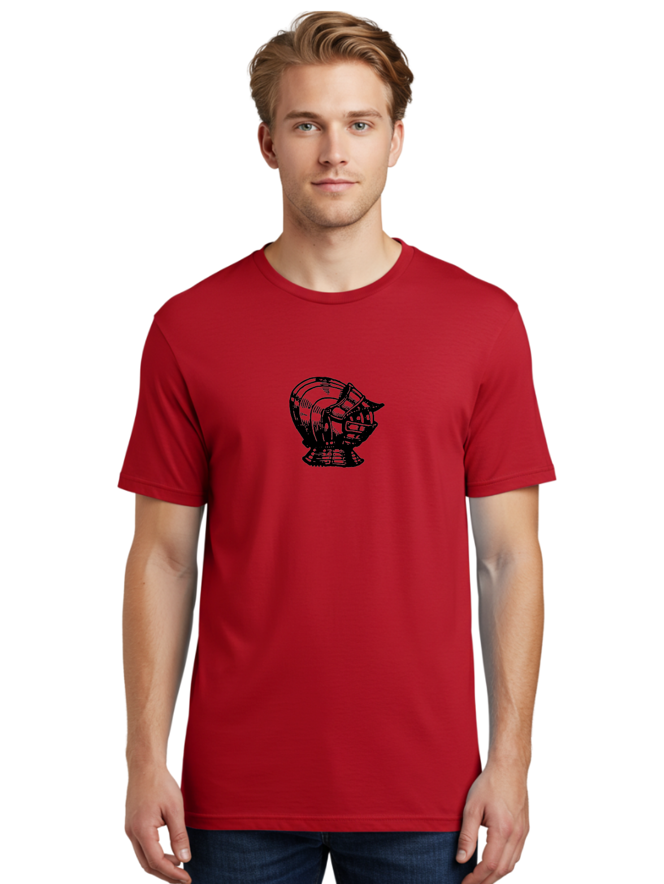 Football-Helmet Men'S Graphic Tee, 100% Cotton, Comfortable Casual Summer Wear, Machine Washable, Medieval Knight Helmet, Armor Headpiece, Protective Gear, Chivalry Symbol, Knight Templar, Gothic Style, Metal Helmet Aad535