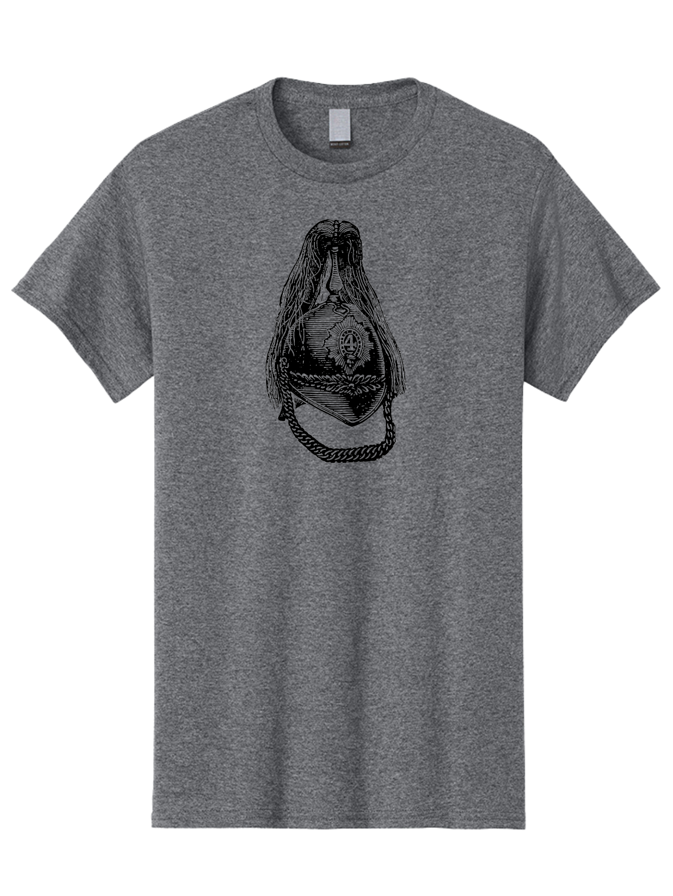 Goddess-With-Chalice-And-Rope Men'S Graphic Tee, 100% Cotton, Comfortable Casual Summer Wear, Machine Washable, Masonic Symbol, Mysterious Figure, Hood With Shadow, Sacred Emblem, Esoteric Art, Symbolic Representation, Secret Society, Aad536