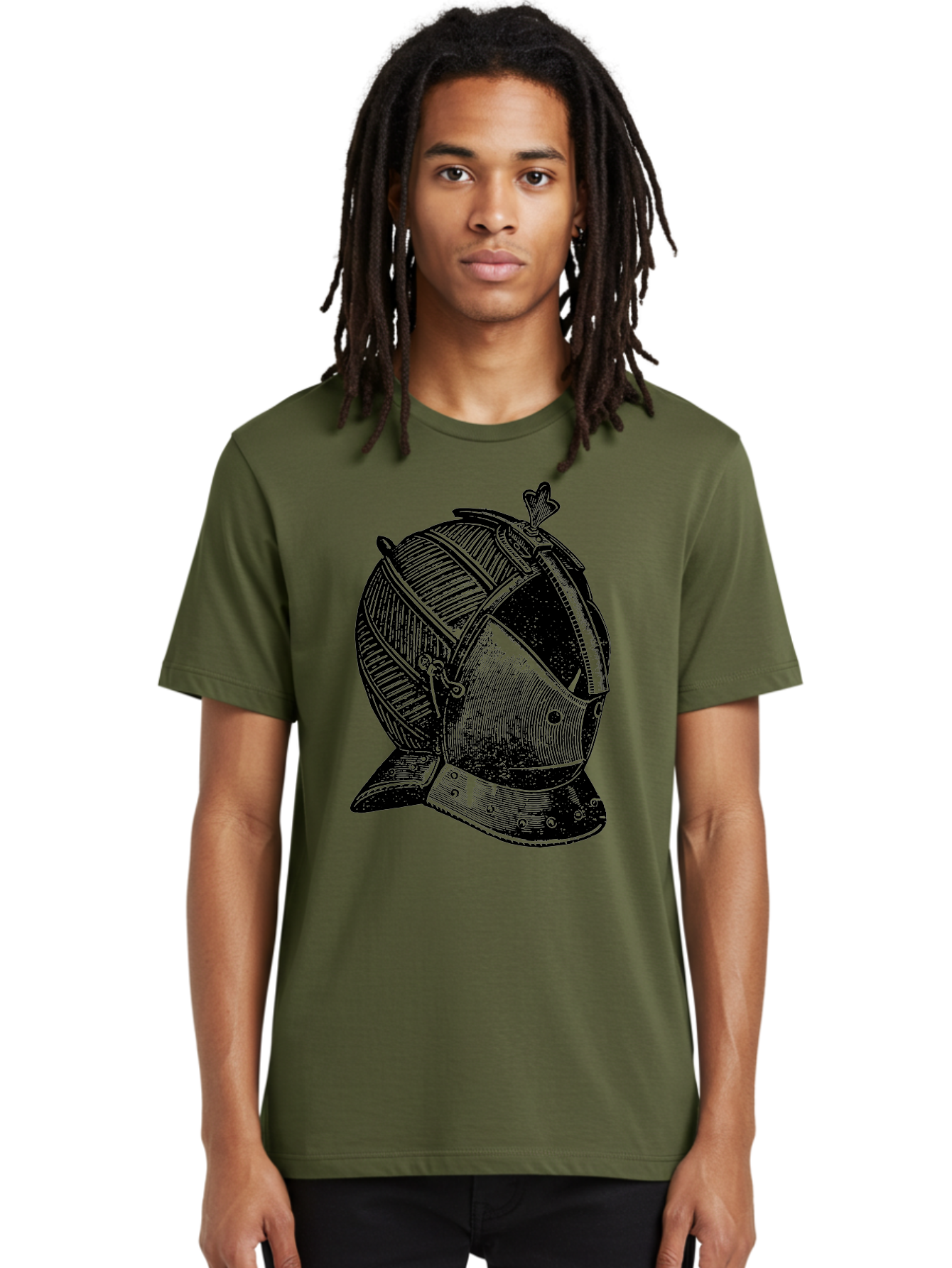 Medieval-Knight-Helmet Men'S Graphic Tee, 100% Cotton, Comfortable Casual Summer Wear, Machine Washable, Medieval Armor, Knight Helmet, Protective Gear, Armor Design, Historical Warfare, Metal Craftsmanship, Medieval Knight Aad548