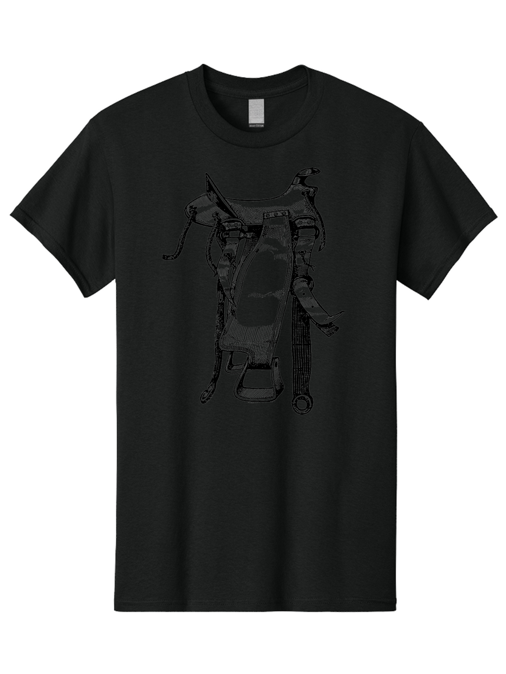 Saddle Men'S Graphic Tee, 100% Cotton, Comfortable Casual Summer Wear, Machine Washable, Western Saddle, Horse Riding, Rodeo, Western Wear, Equestrian Equipment, Leather Saddle, Riding Gear, Cowboy Equipment, Horseback Riding Aad557