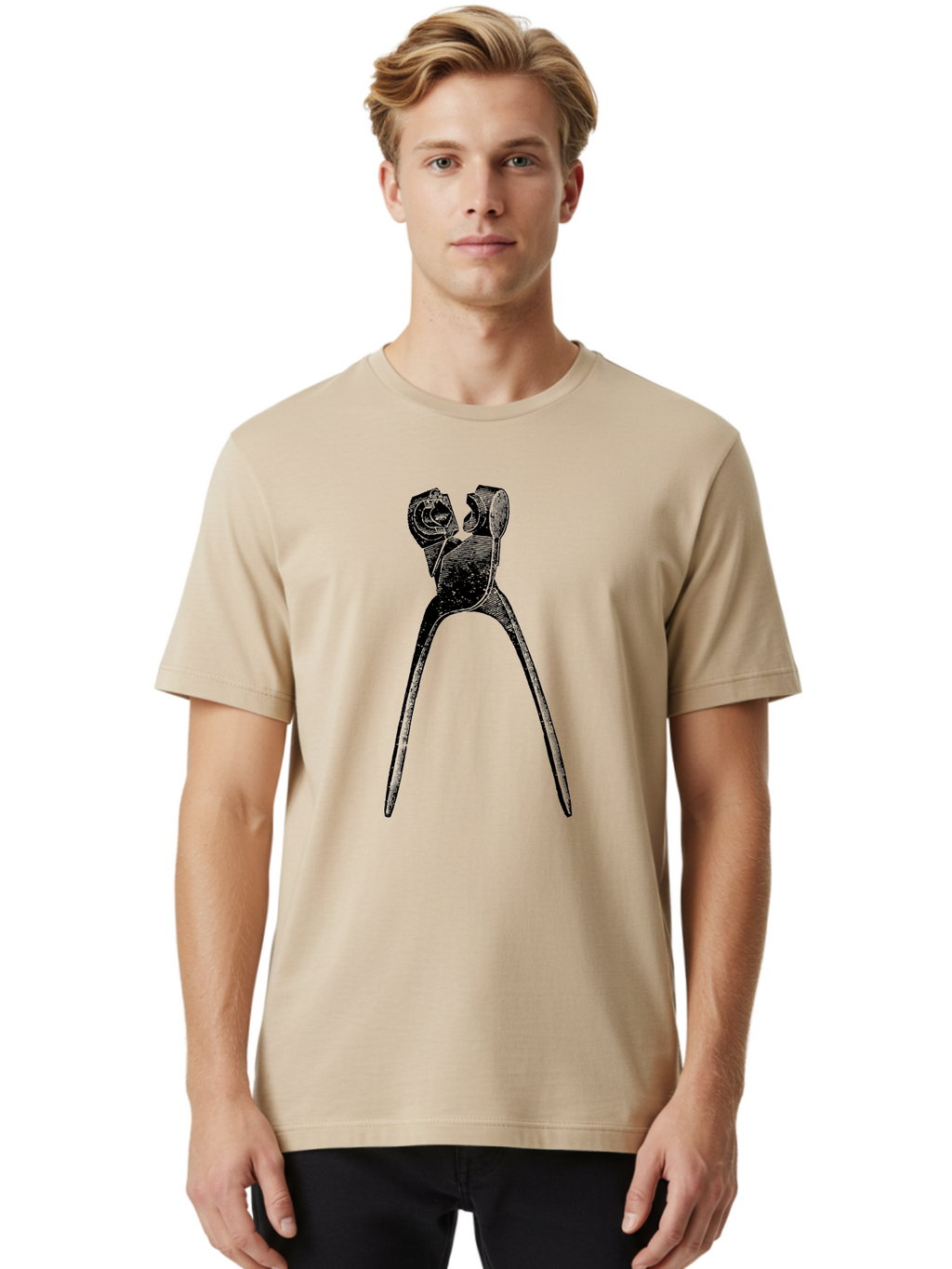 Tooth-Extraction-Forceps Men'S Graphic Tee, 100% Cotton, Comfortable Casual Summer Wear, Machine Washable, Dental Extraction, Tooth Removal, Forceps, Dentist Tools, Medical Equipment, Dental Instruments, Oral Surgery Aad562