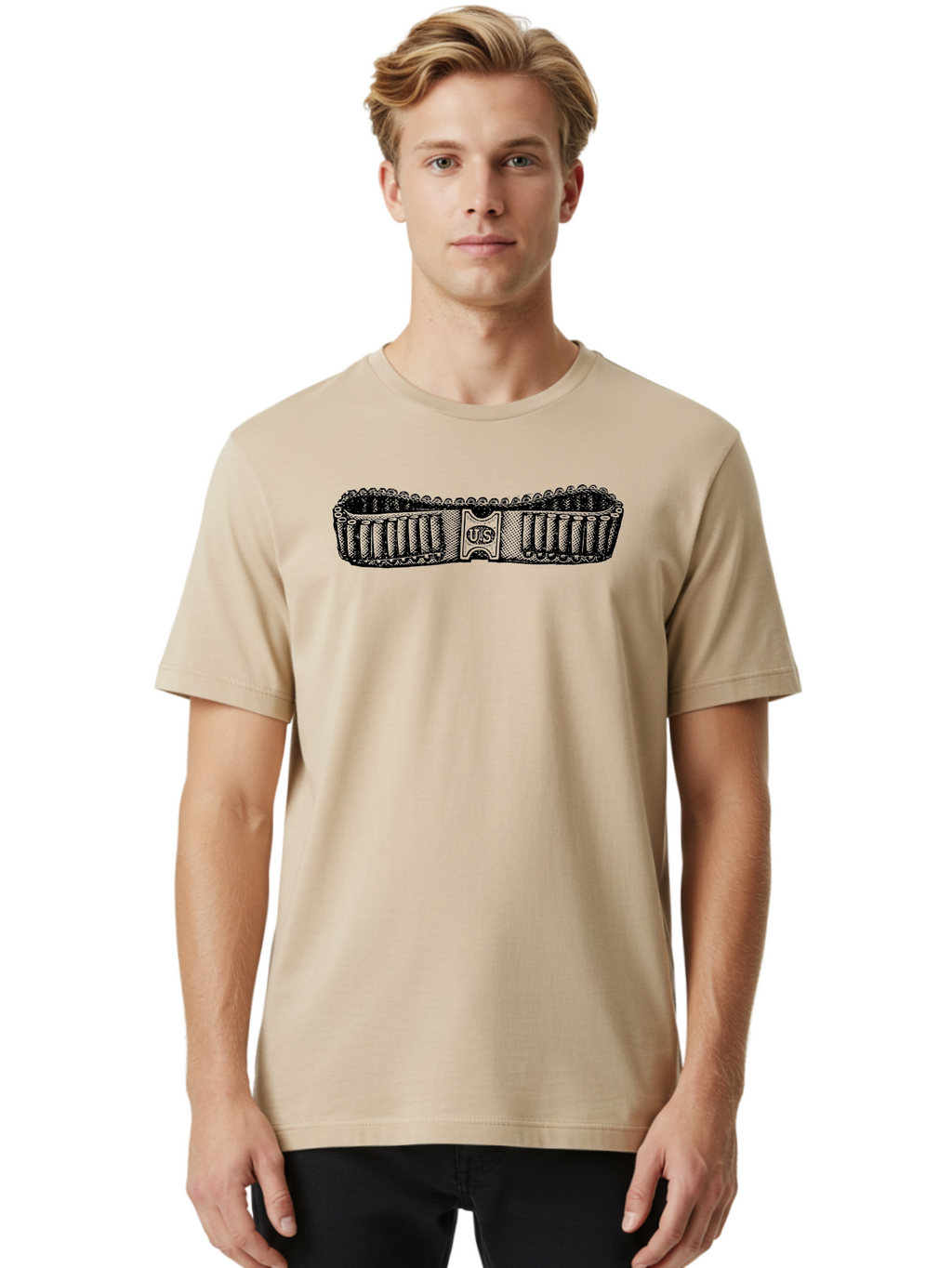 U-S-Dog-Collar Men'S Graphic Tee, 100% Cotton, Comfortable Casual Summer Wear, Machine Washable, Dog Collar, Pet Accessory, U*S Logo, Vintage Illustration, Retro Design, Pet Fashion, Collar Buckle Aad564