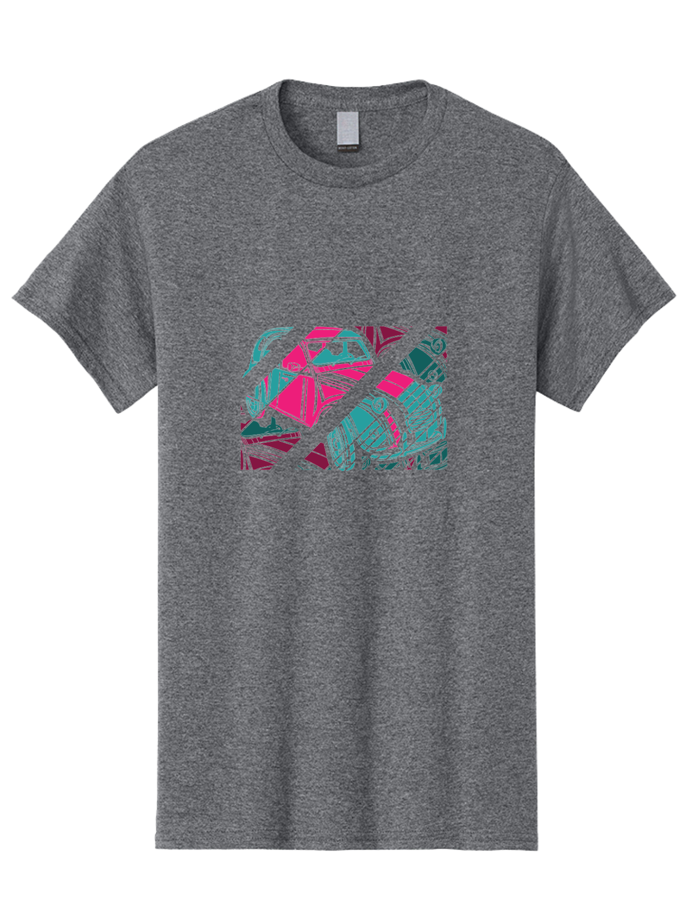 Abstract-Shapes Men'S Graphic Tee, 100% Cotton, Comfortable Casual Summer Wear, Machine Washable, Abstract Art, Modern Design, Vibrant Colors, Pink, Blue, Geometric Shapes, Mixed Media, Creative Expression, Artistic Texture, Contemporary Style Aad568