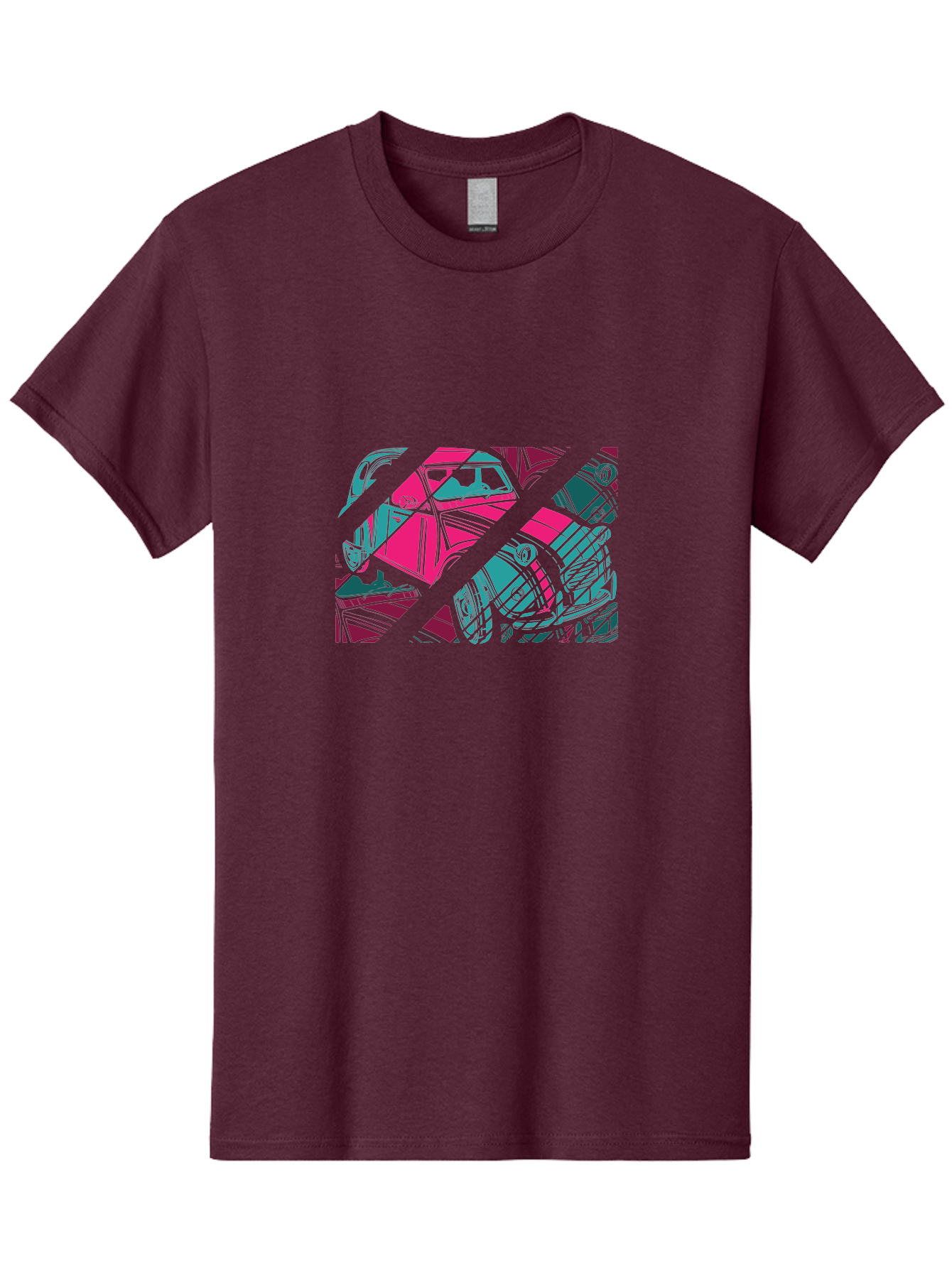 Abstract-Shapes Men'S Graphic Tee, 100% Cotton, Comfortable Casual Summer Wear, Machine Washable, Abstract Art, Modern Design, Vibrant Colors, Pink, Blue, Geometric Shapes, Mixed Media, Creative Expression, Artistic Texture, Contemporary Style Aad568