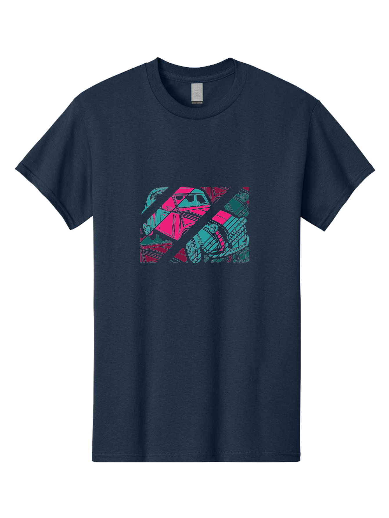 Abstract-Shapes Men'S Graphic Tee, 100% Cotton, Comfortable Casual Summer Wear, Machine Washable, Abstract Art, Modern Design, Vibrant Colors, Pink, Blue, Geometric Shapes, Mixed Media, Creative Expression, Artistic Texture, Contemporary Style Aad568