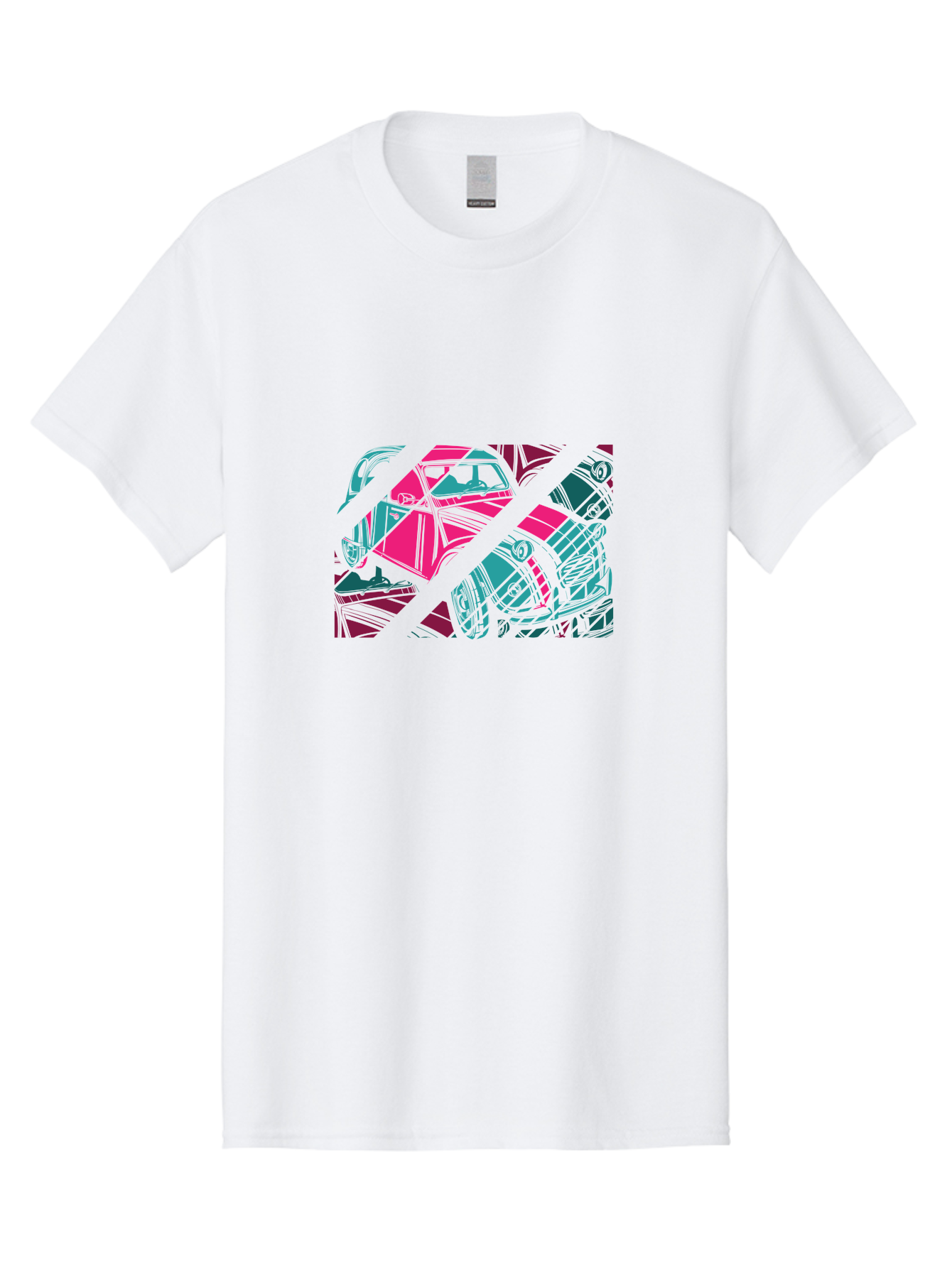 Abstract-Shapes Men'S Graphic Tee, 100% Cotton, Comfortable Casual Summer Wear, Machine Washable, Abstract Art, Modern Design, Vibrant Colors, Pink, Blue, Geometric Shapes, Mixed Media, Creative Expression, Artistic Texture, Contemporary Style Aad568