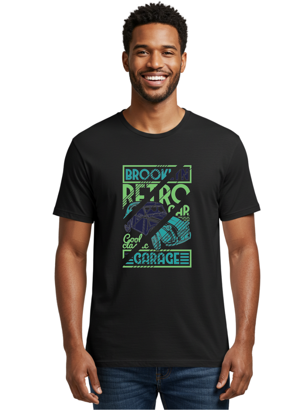 Brook-N-Petro-Car-Cool Men'S Graphic Tee, 100% Cotton, Comfortable Casual Summer Wear, Machine Washable, Vintage Car, Retro Automobile, Cool Design, Stylized Vehicle, Drift Car, Custom Graphic, Automotive Art, Graphic Design, Typography, Aad569