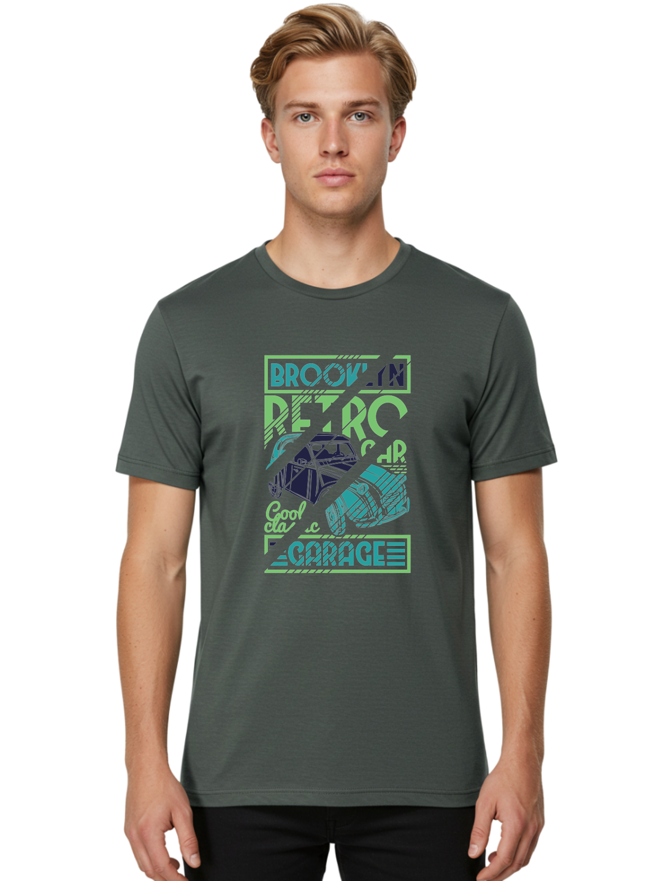 Brook-N-Petro-Car-Cool Men'S Graphic Tee, 100% Cotton, Comfortable Casual Summer Wear, Machine Washable, Vintage Car, Retro Automobile, Cool Design, Stylized Vehicle, Drift Car, Custom Graphic, Automotive Art, Graphic Design, Typography, Aad569