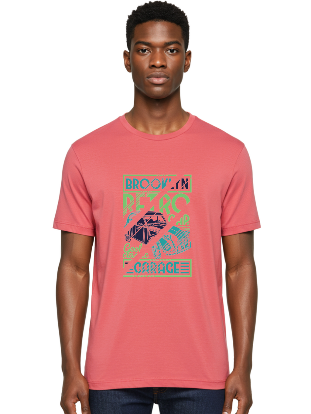 Brook-N-Petro-Car-Cool Men'S Graphic Tee, 100% Cotton, Comfortable Casual Summer Wear, Machine Washable, Vintage Car, Retro Automobile, Cool Design, Stylized Vehicle, Drift Car, Custom Graphic, Automotive Art, Graphic Design, Typography, Aad569