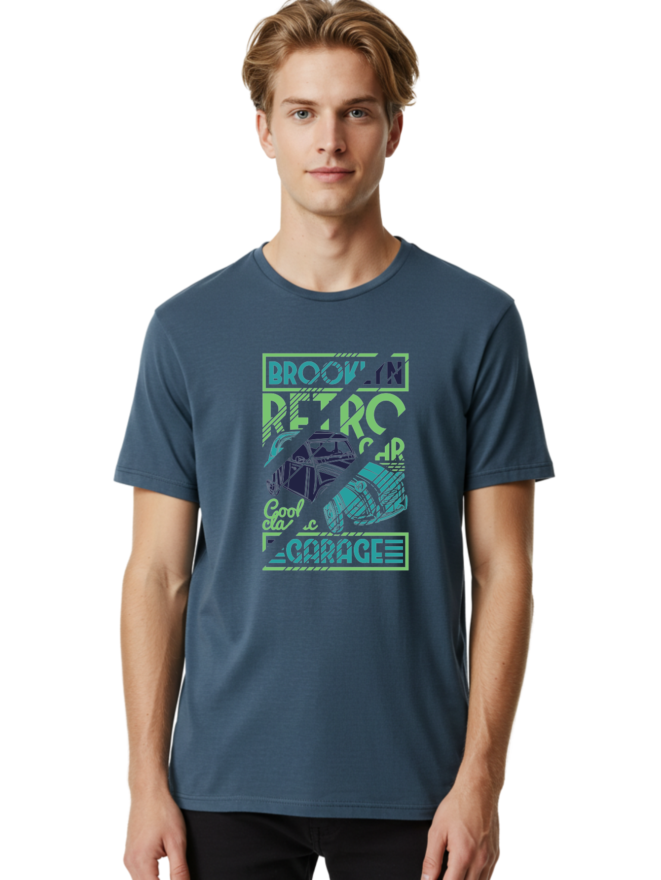Brook-N-Petro-Car-Cool Men'S Graphic Tee, 100% Cotton, Comfortable Casual Summer Wear, Machine Washable, Vintage Car, Retro Automobile, Cool Design, Stylized Vehicle, Drift Car, Custom Graphic, Automotive Art, Graphic Design, Typography, Aad569