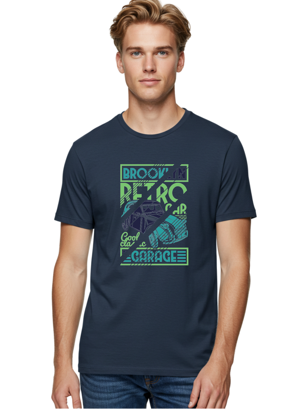 Brook-N-Petro-Car-Cool Men'S Graphic Tee, 100% Cotton, Comfortable Casual Summer Wear, Machine Washable, Vintage Car, Retro Automobile, Cool Design, Stylized Vehicle, Drift Car, Custom Graphic, Automotive Art, Graphic Design, Typography, Aad569
