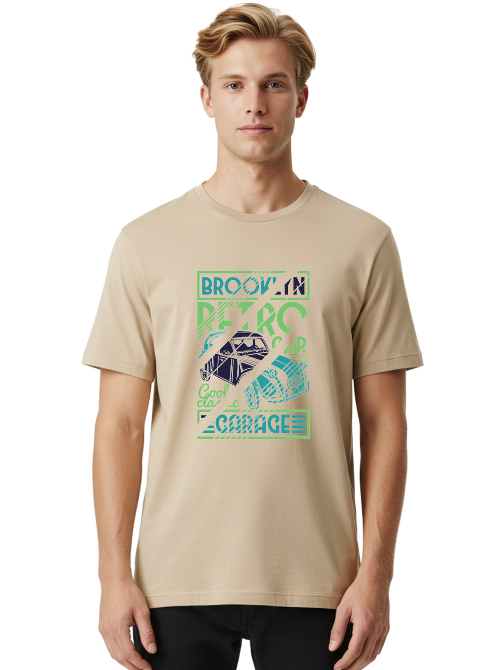 Brook-N-Petro-Car-Cool Men'S Graphic Tee, 100% Cotton, Comfortable Casual Summer Wear, Machine Washable, Vintage Car, Retro Automobile, Cool Design, Stylized Vehicle, Drift Car, Custom Graphic, Automotive Art, Graphic Design, Typography, Aad569