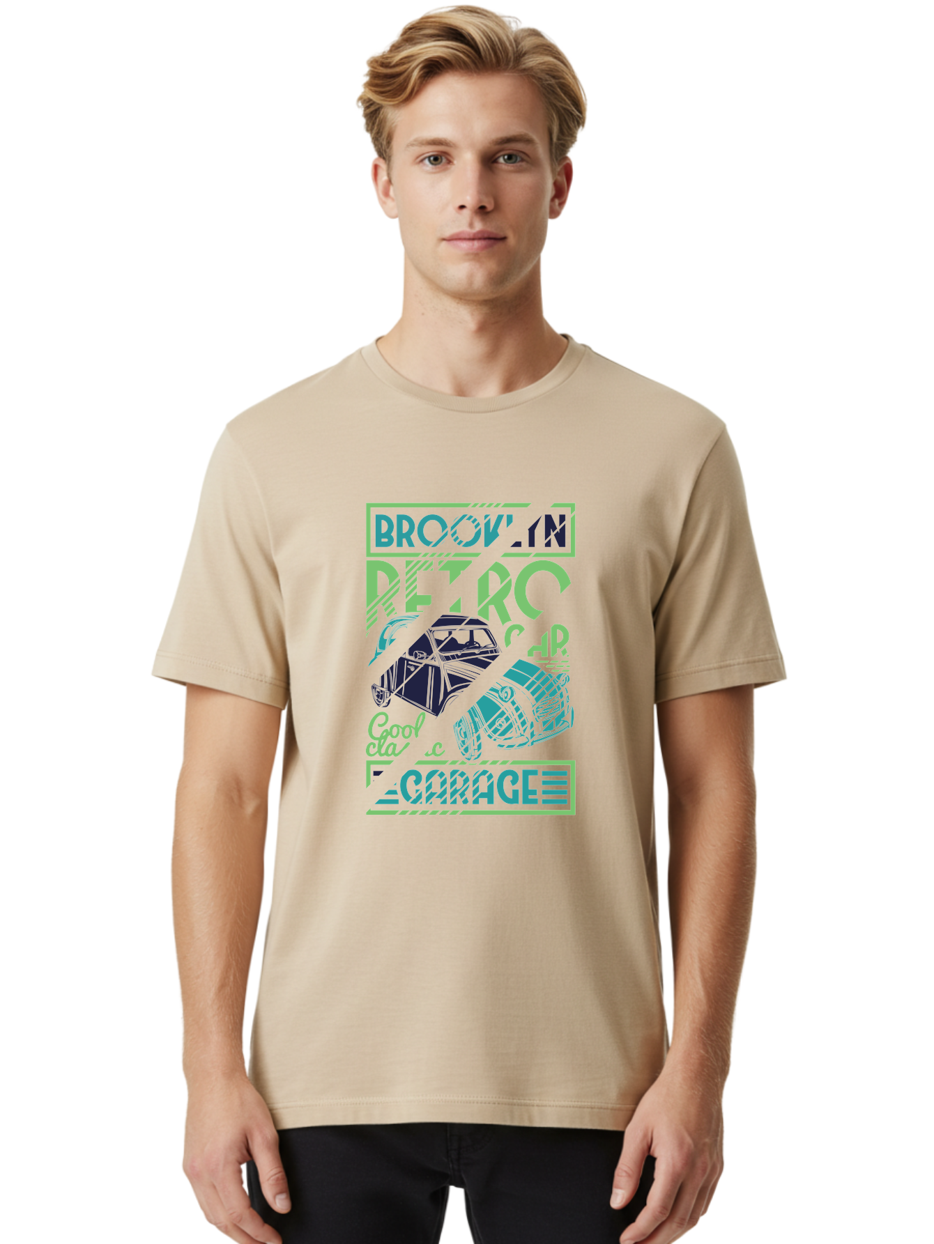 Brook-N-Petro-Car-Cool Men'S Graphic Tee, 100% Cotton, Comfortable Casual Summer Wear, Machine Washable, Vintage Car, Retro Automobile, Cool Design, Stylized Vehicle, Drift Car, Custom Graphic, Automotive Art, Graphic Design, Typography, Aad569