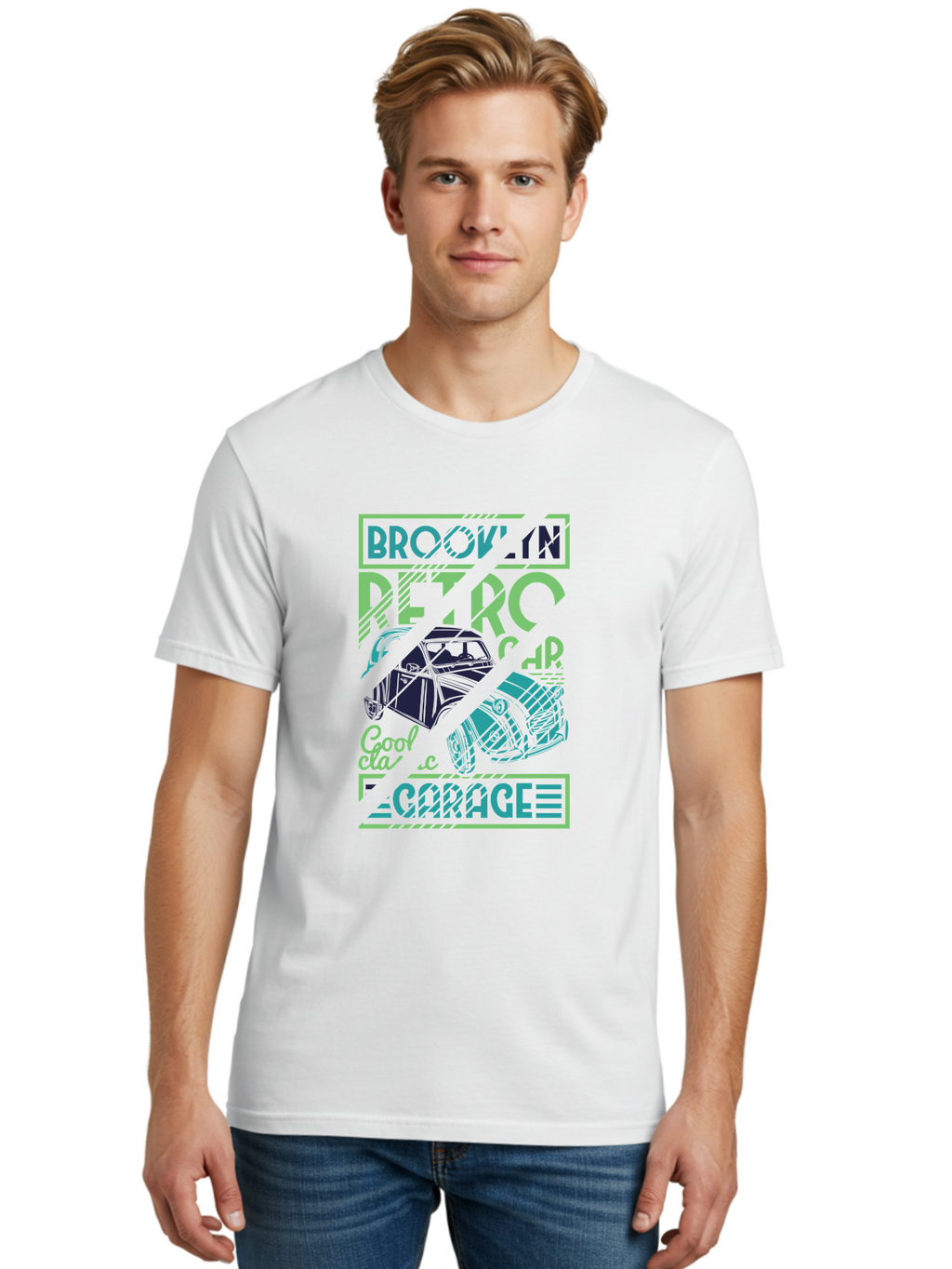 Brook-N-Petro-Car-Cool Men'S Graphic Tee, 100% Cotton, Comfortable Casual Summer Wear, Machine Washable, Vintage Car, Retro Automobile, Cool Design, Stylized Vehicle, Drift Car, Custom Graphic, Automotive Art, Graphic Design, Typography, Aad569