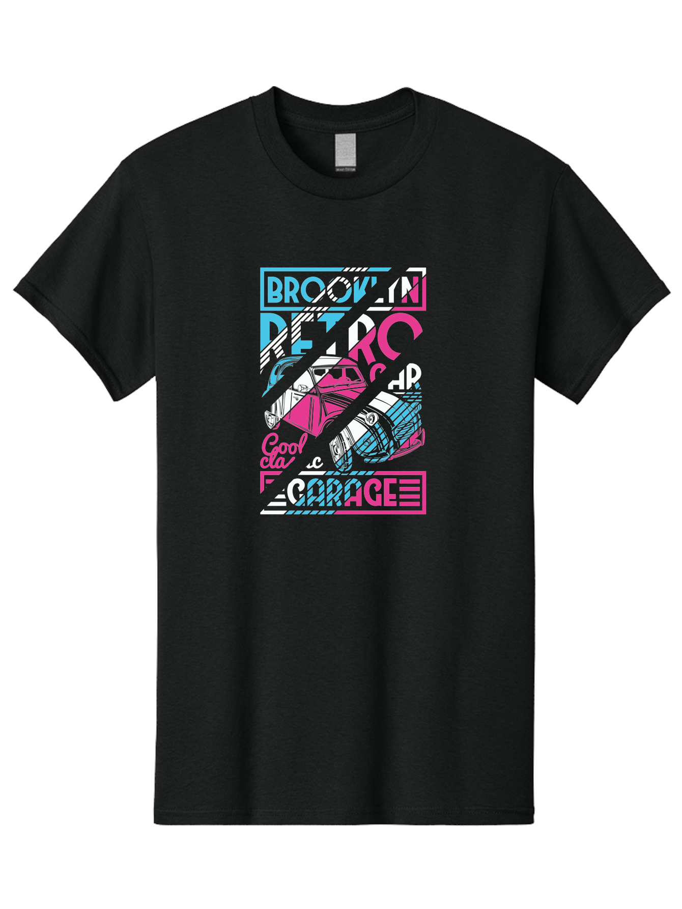 Brooklyn-Petrcar-Garage Men'S Graphic Tee, 100% Cotton, Comfortable Casual Summer Wear, Machine Washable, Graffiti Art, Urban Culture, Streetwear Fashion, Brooklyn Style, Garage Vibes, Typography Design, Typographic Art, Abstract Shapes, Aad570